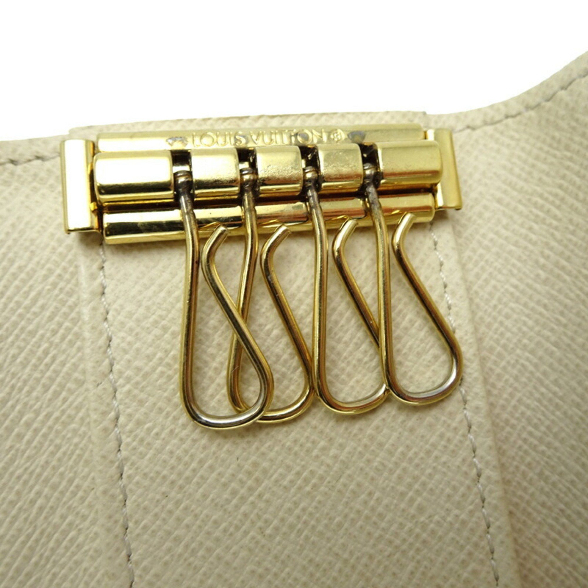 Louis Vuitton Louis Vuitton Multicle 4 Women's and Men's Key Case N60020 Damier Azur White Size ONE SIZE - 6 Thumbnail