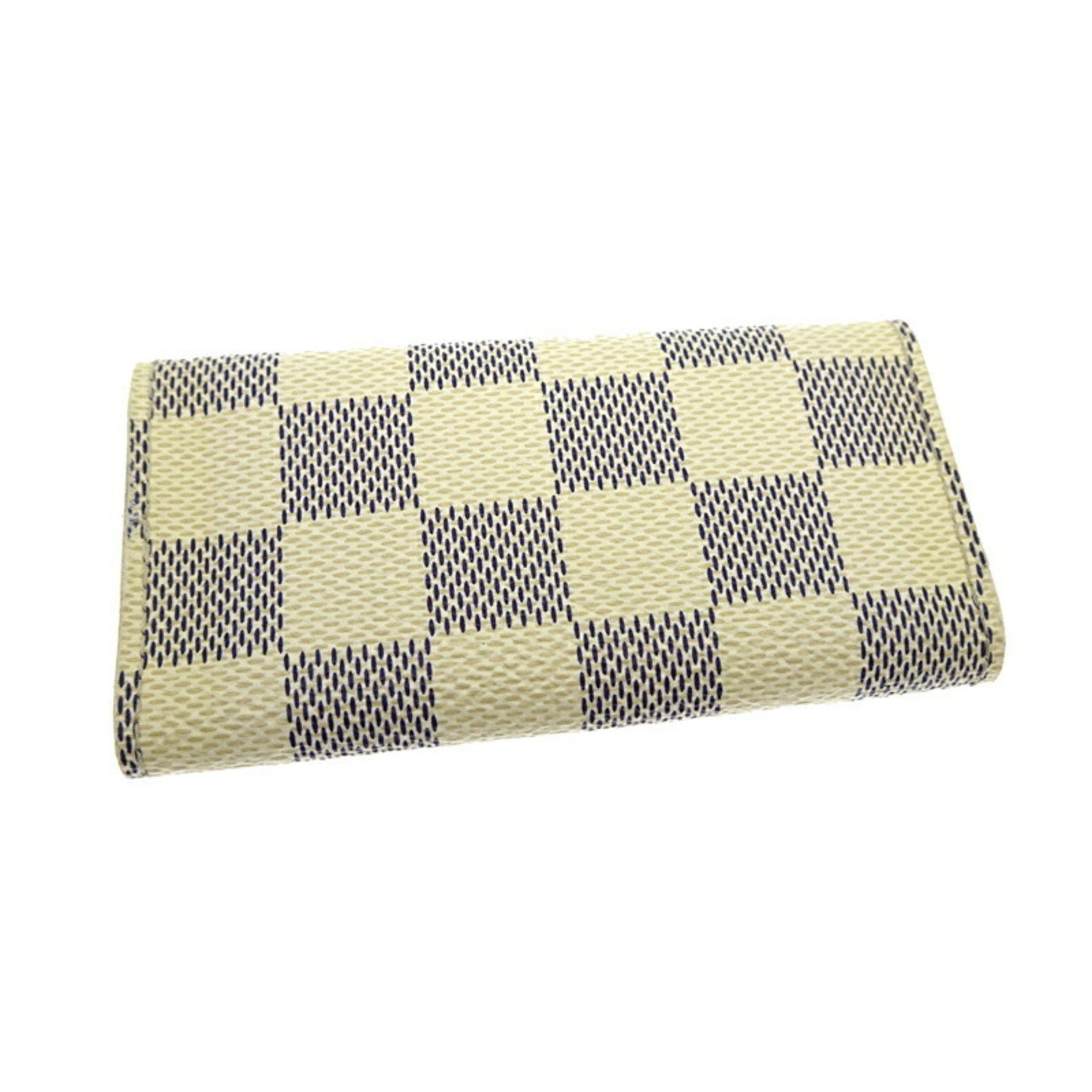 Louis Vuitton Louis Vuitton Multicle 4 Women's and Men's Key Case N60020 Damier Azur White Size ONE SIZE - 2 Thumbnail