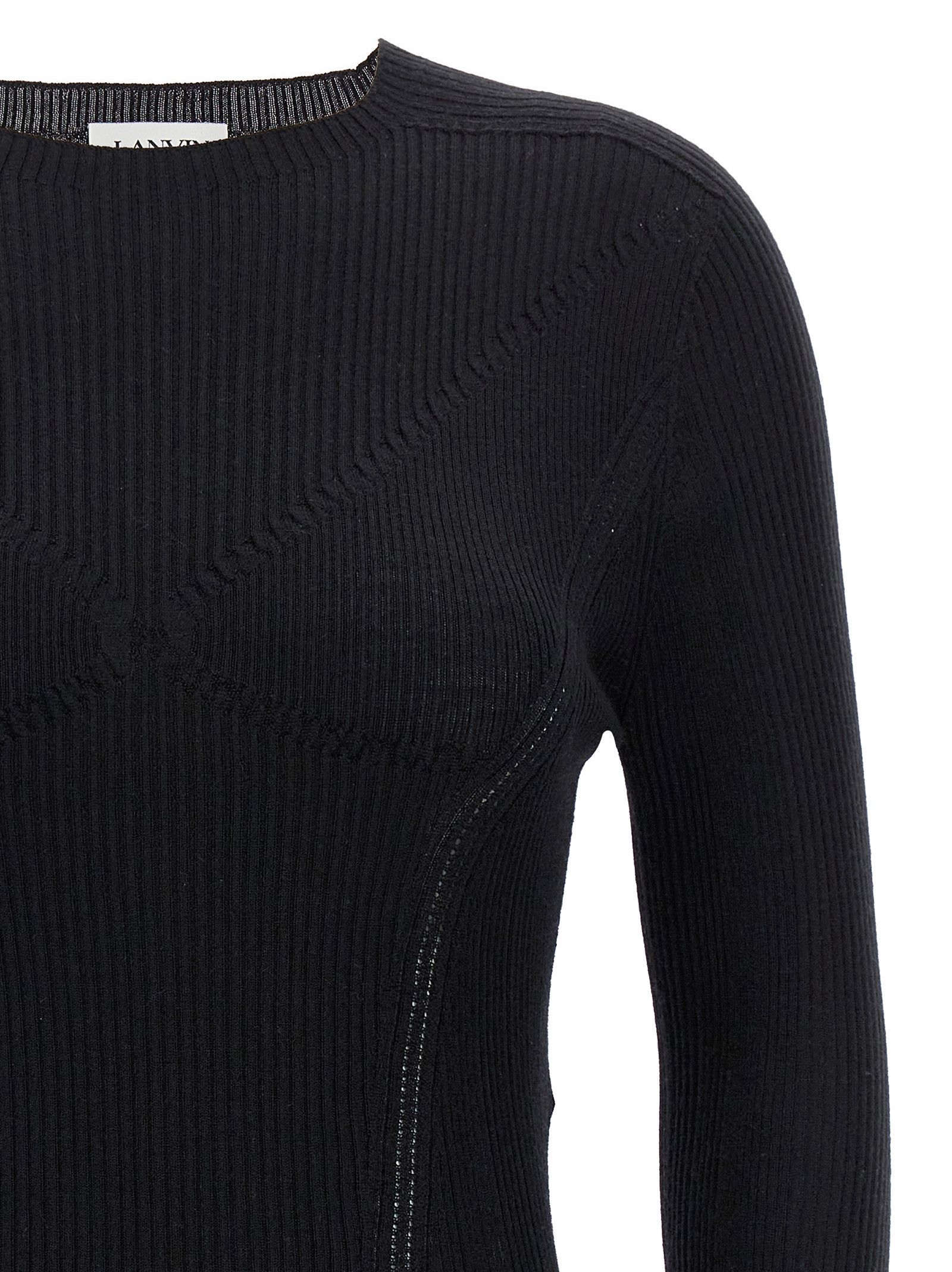 Lanvin Ribbed Sweater Size S / US 4 / IT 40 - 3 Thumbnail