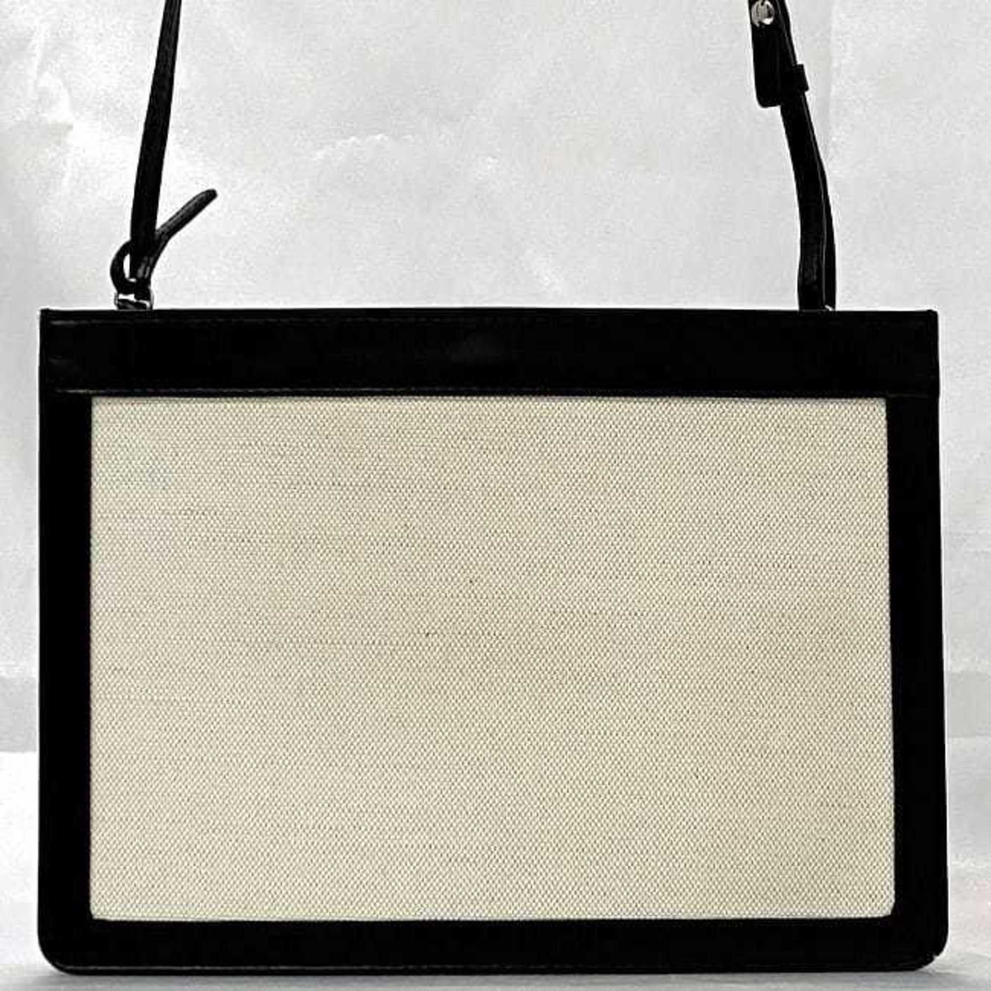 Balenciaga Balenciaga Shoulder Bag Navy Pochette f-21650 Natural White Black 339937 Canvas Leather 1080 Y 528147 BALENCIAGA Crossbody Freestanding Square Size ONE SIZE - 5 Thumbnail