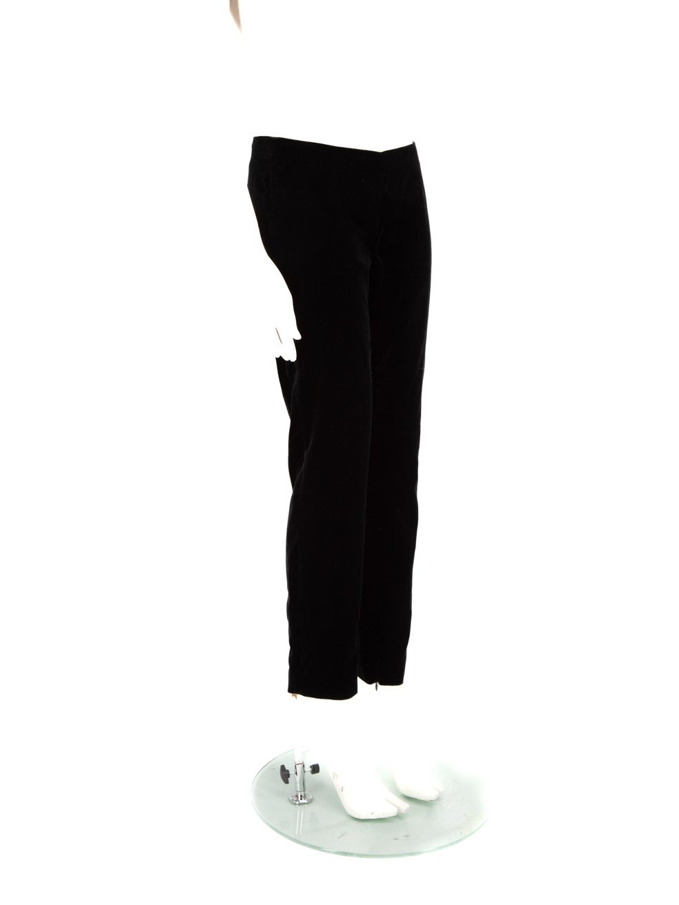 Valentino Red Valentino Black Velour Slim Trousers Size 30" / US 8 / IT 44 - 2 Thumbnail