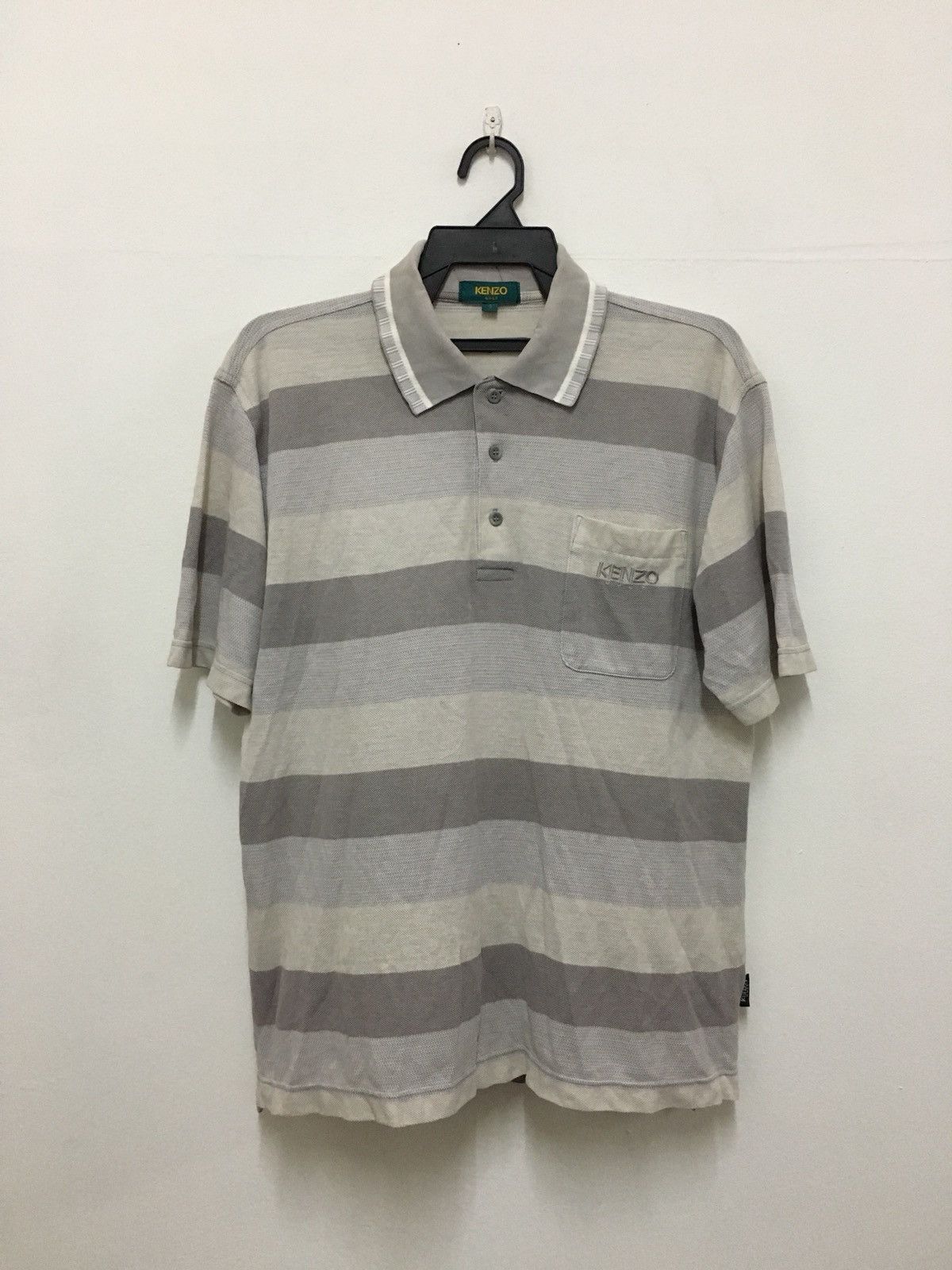 Kenzo Kenzo Golf Collar Shirt Button Up Stripes Shirt Size US M / EU 48-50 / 2 - 1 Thumbnail