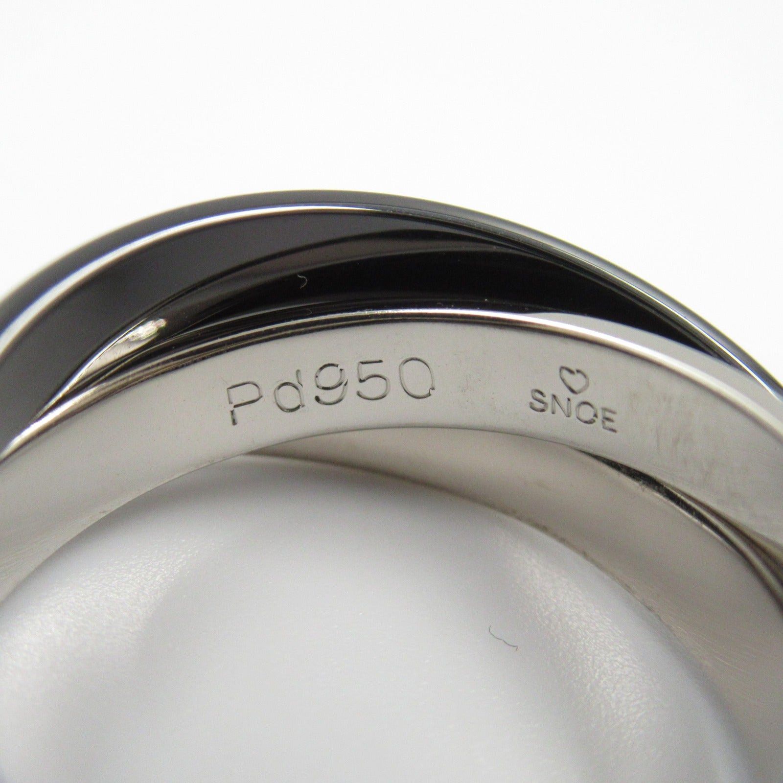 Cartier Cartier Trinity Ring K18Wg (White Gold) Ceramic Pd950 Silver Black Size ONE SIZE - 5 Thumbnail
