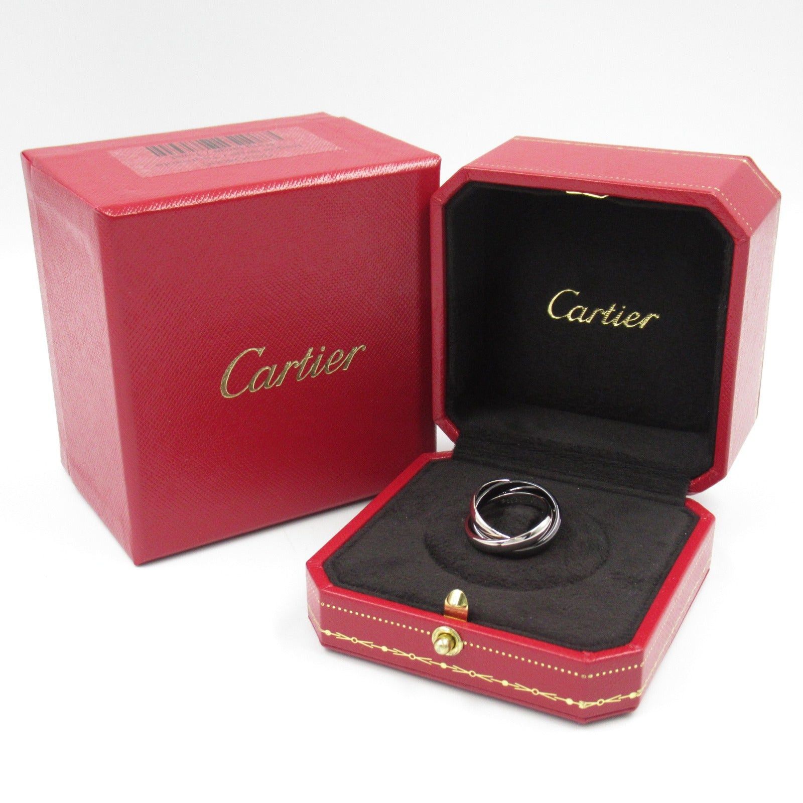 Cartier Cartier Trinity Ring K18Wg (White Gold) Ceramic Pd950 Silver Black Size ONE SIZE - 7 Thumbnail