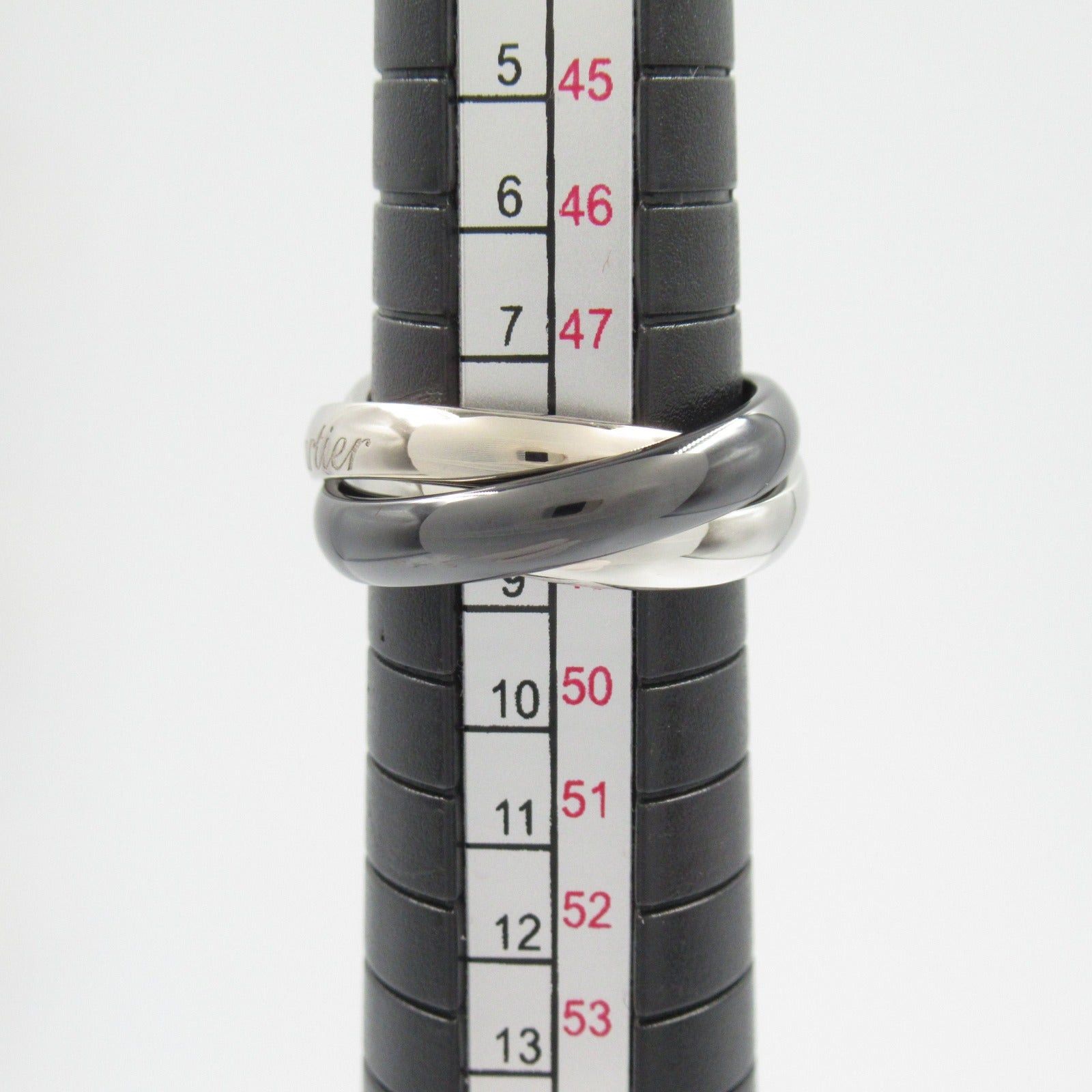 Cartier Cartier Trinity Ring K18Wg (White Gold) Ceramic Pd950 Silver Black Size ONE SIZE - 6 Thumbnail