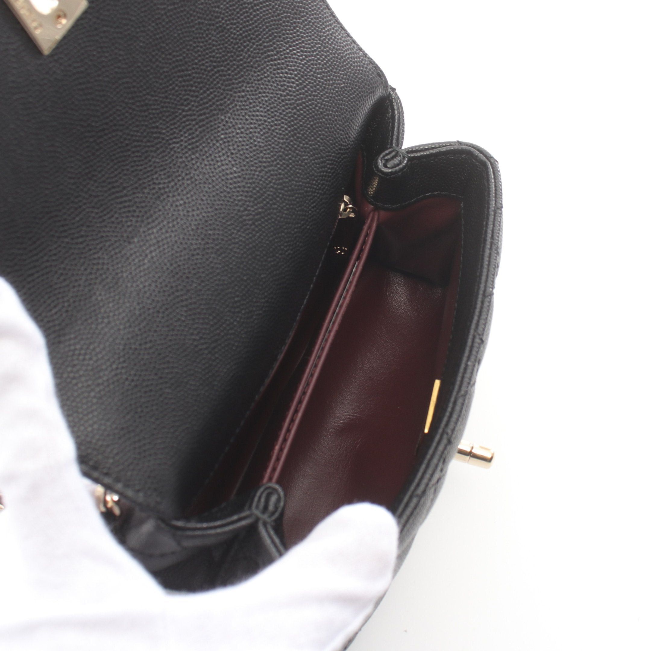Chanel Chanel Coco Handle Xxs Top Handbag Caviar Skin Black Gold Hardware Size ONE SIZE - 3 Thumbnail