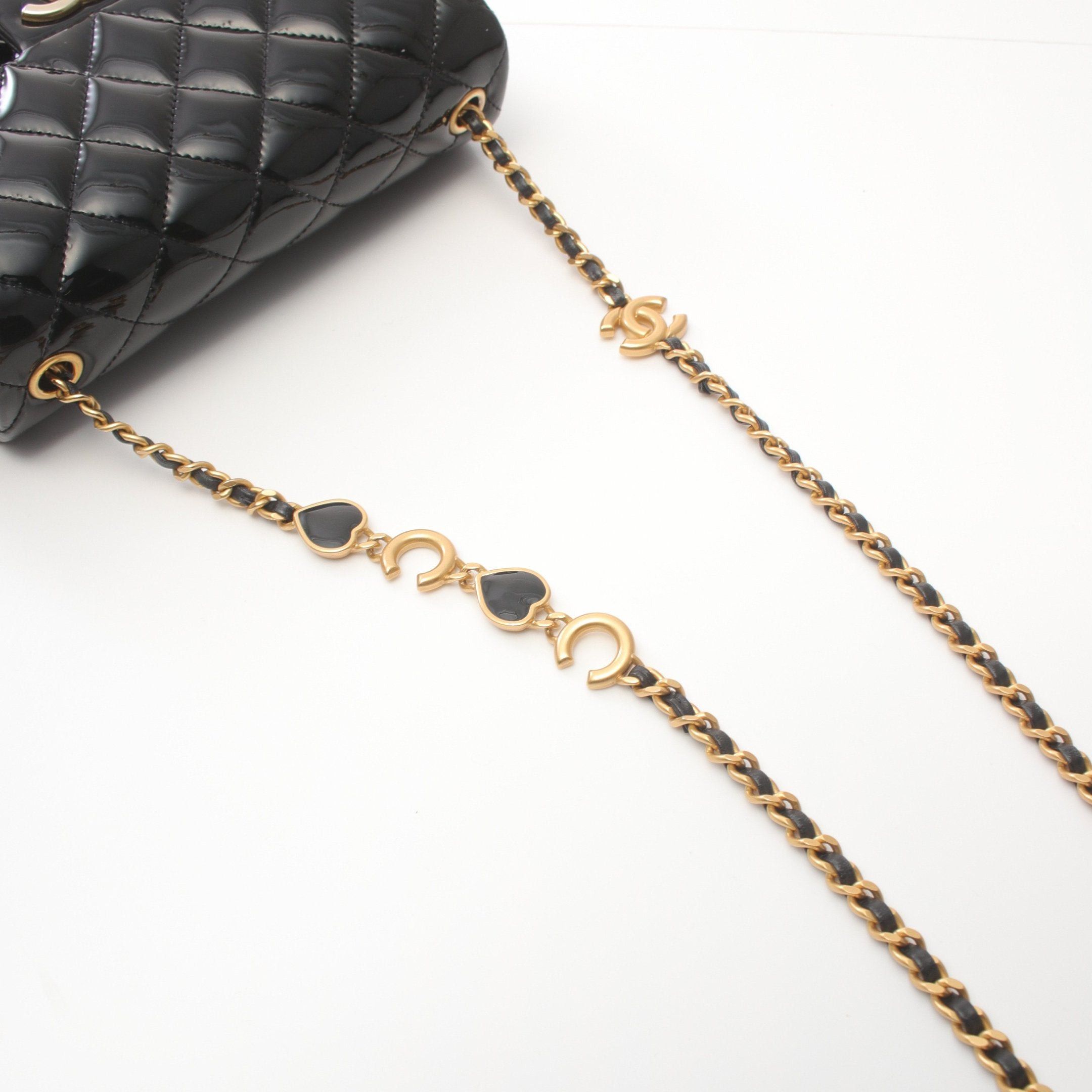Chanel Chanel Matelasse Chain Shoulder Bag Patent Leather Black Gold Hardware Size ONE SIZE - 8 Thumbnail