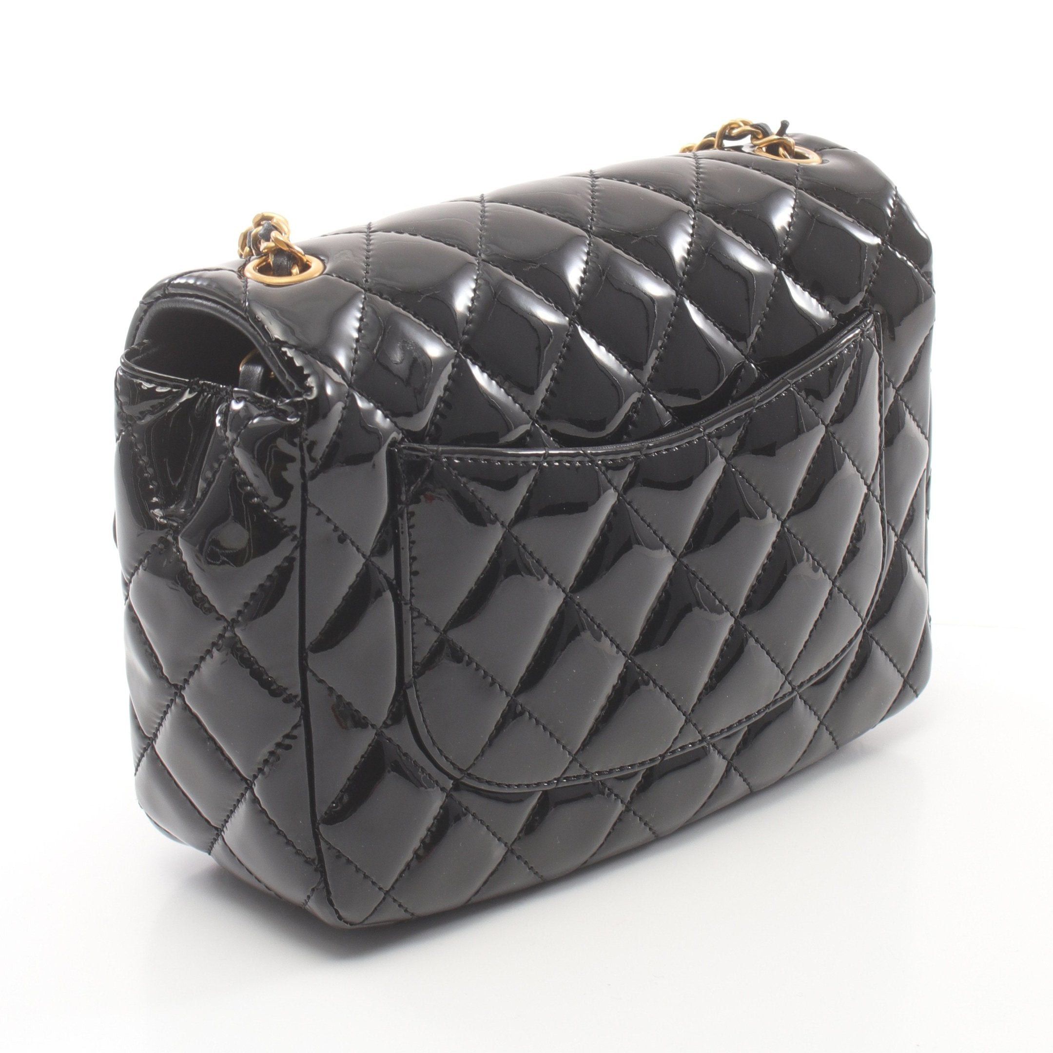 Chanel Chanel Matelasse Chain Shoulder Bag Patent Leather Black Gold Hardware Size ONE SIZE - 2 Thumbnail