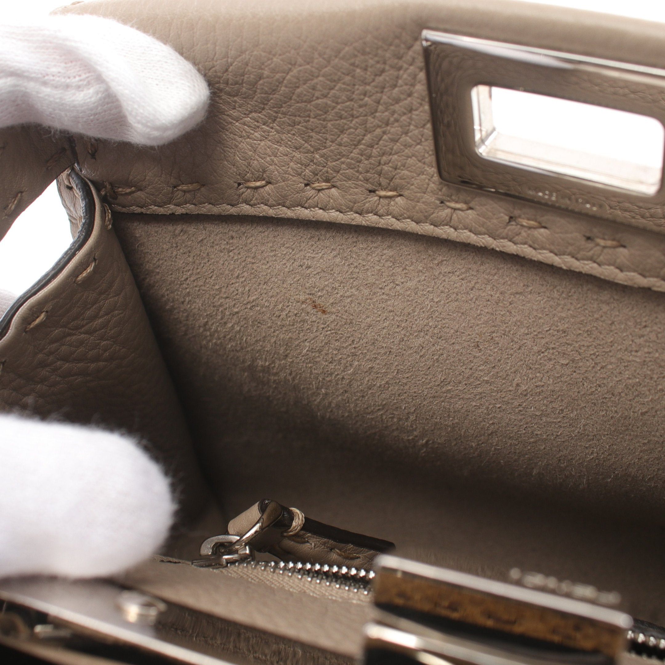 Fendi Fendi Ｍini Peekaboo Handbag Leather Gray Beige Size ONE SIZE - 7 Thumbnail