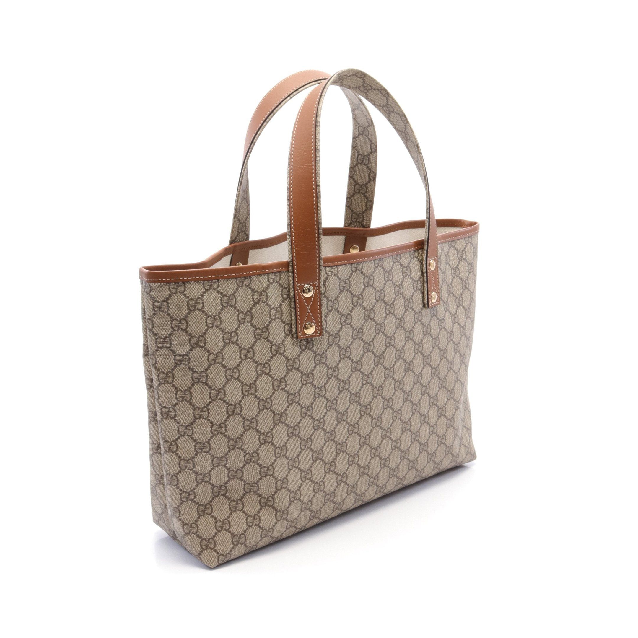 Gucci Gucci Gg Supreme Sherry Line Handbag Tote Bag Leather Gray Brown Size ONE SIZE - 2 Thumbnail