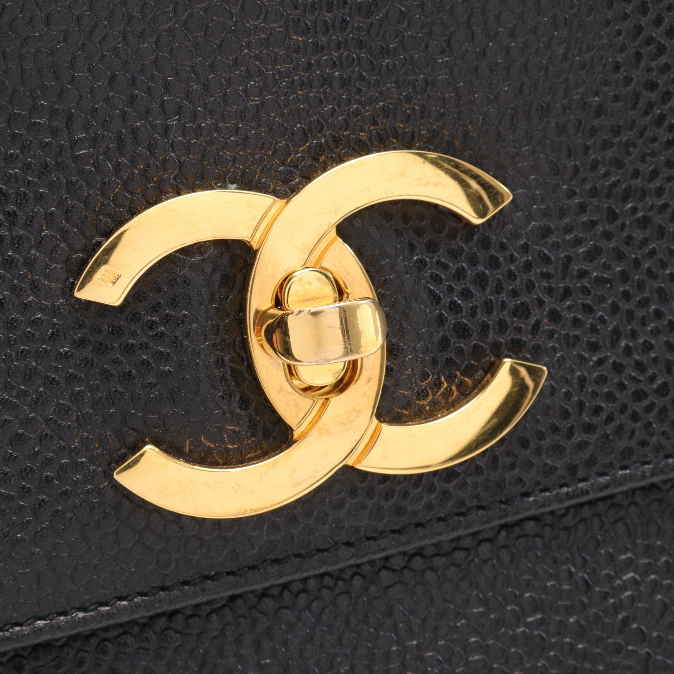 Chanel Chanel Coco Mark Chain Shoulder Bag Caviar Skin Black Gold Hardware Size ONE SIZE - 8 Thumbnail