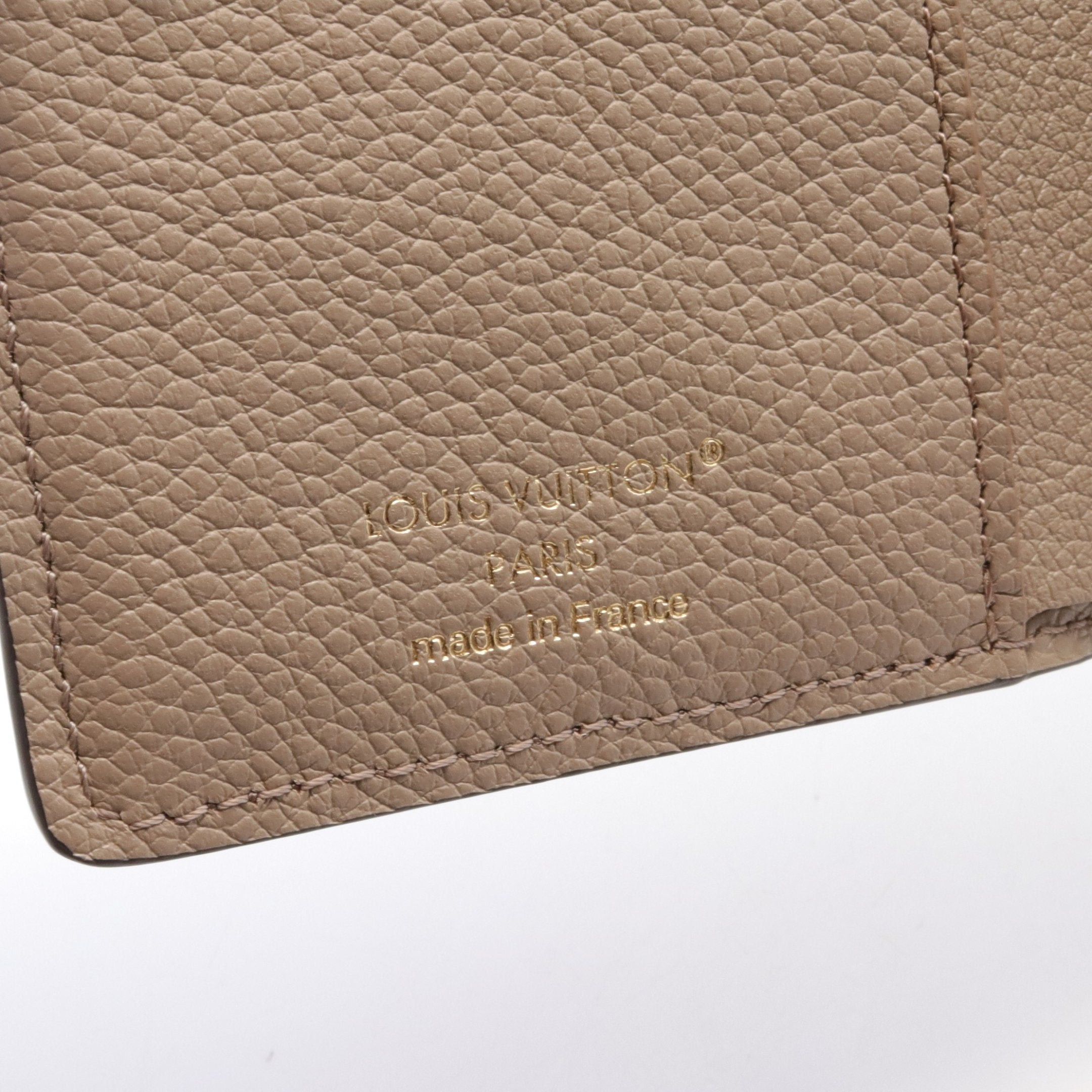 Louis Vuitton Louis Vuitton Portefeuil Claire Bicolor Monogram Empreinte Tourterelle Claim Bi-Fold Wallet Leather Gray Beige Off White Size ONE SIZE - 4 Thumbnail