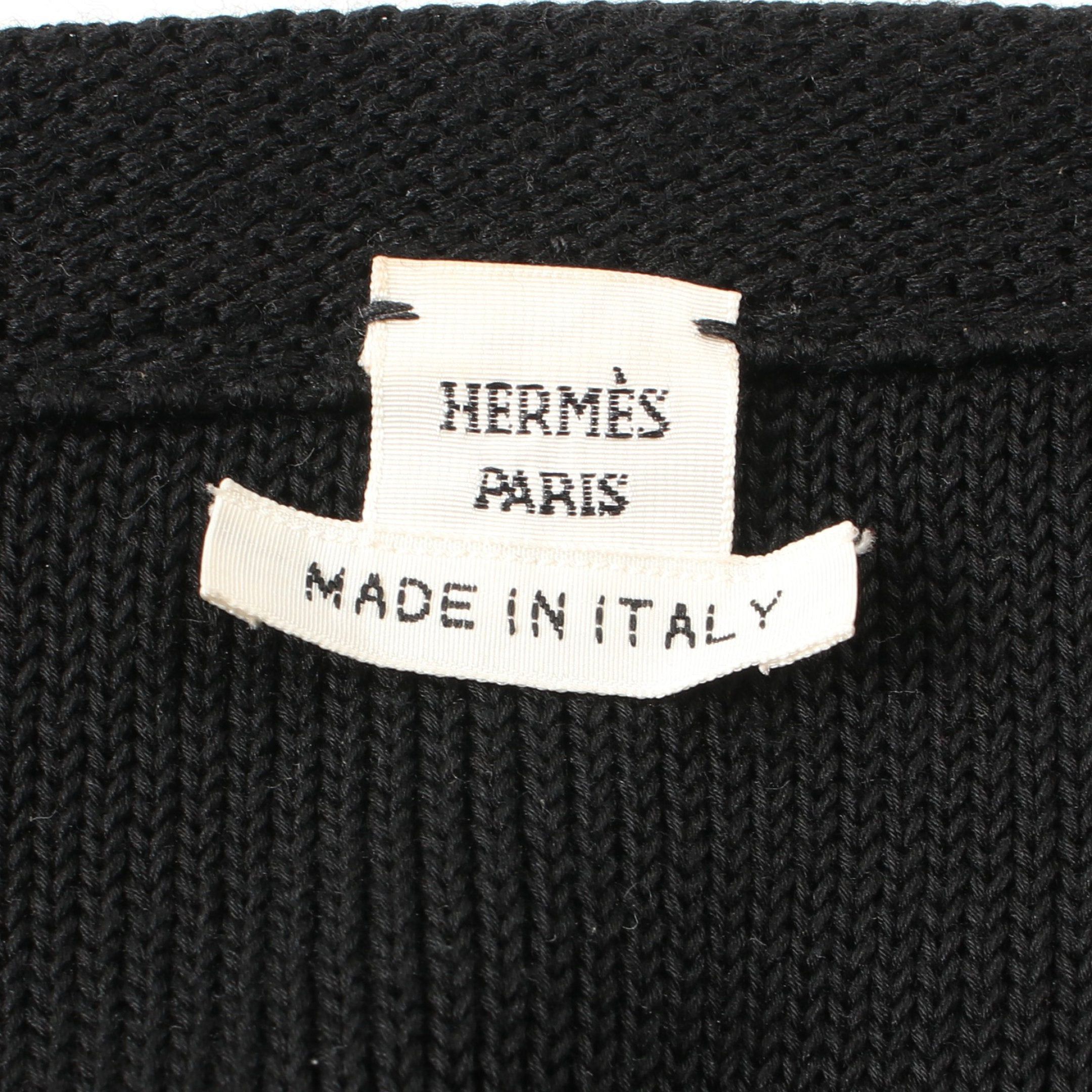 Hermes Hermes Cardigan Wool Cotton Black Size ONE SIZE - 3 Thumbnail