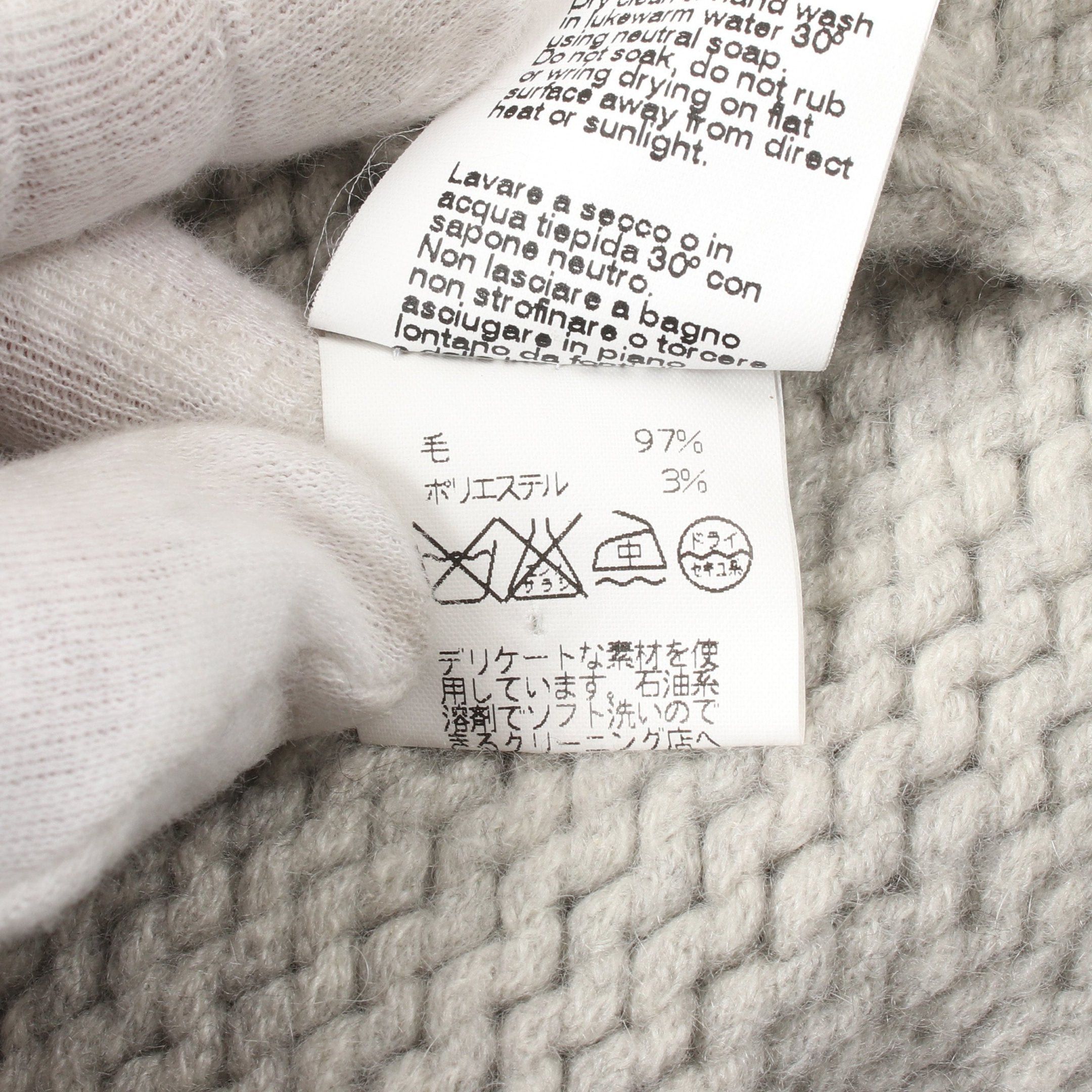 Hermes Hermes Cardigan Cashmere Light Gray Size ONE SIZE - 4 Thumbnail