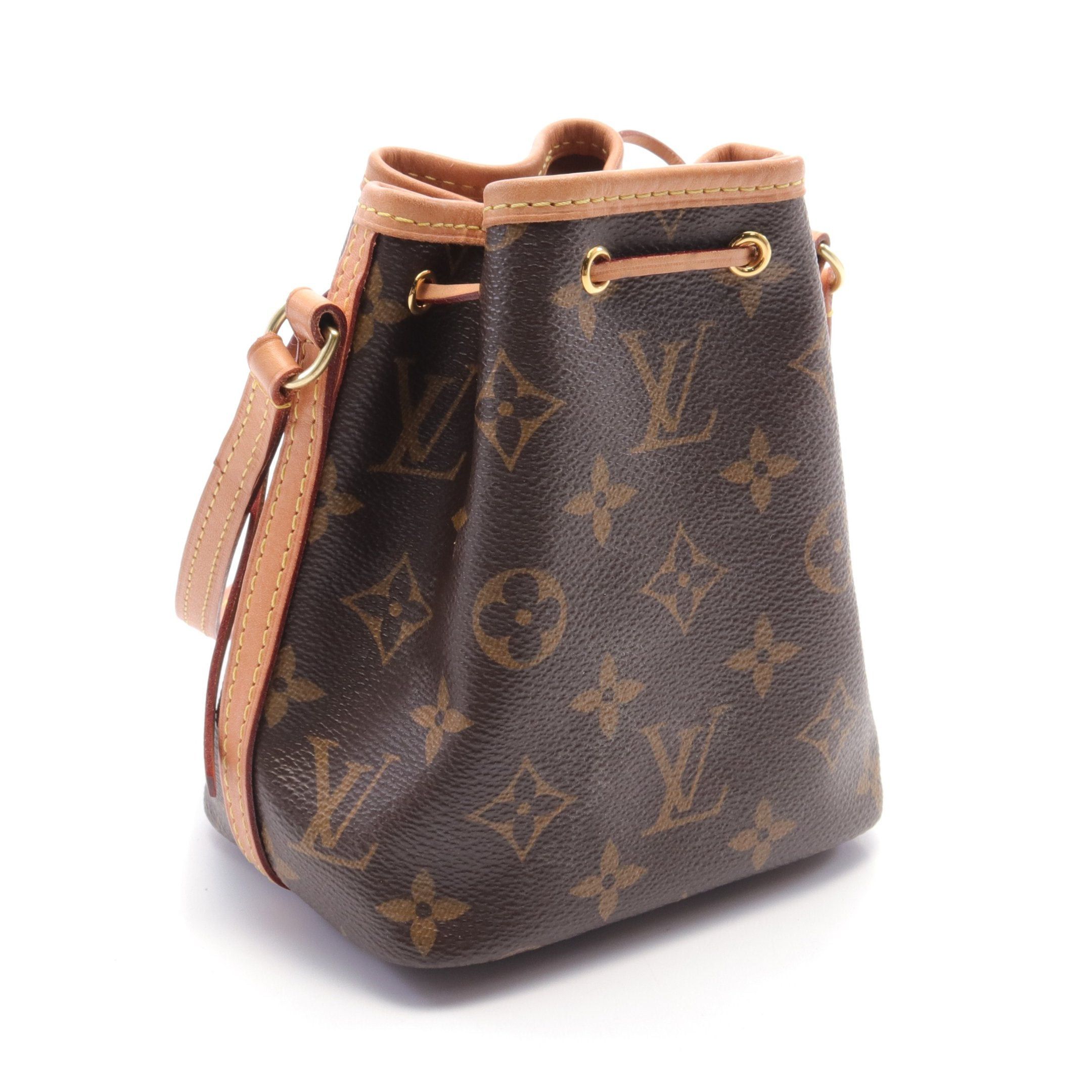 Louis Vuitton Louis Vuitton Nano Noe Monogram Shoulder Bag Leather Brown Size ONE SIZE - 2 Thumbnail