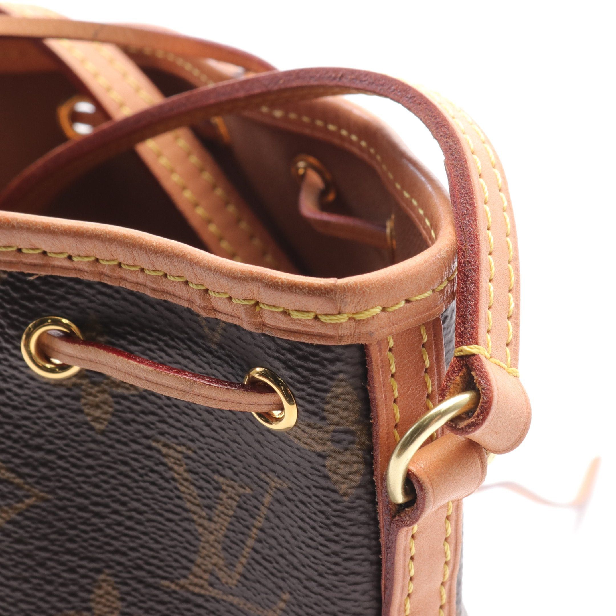 Louis Vuitton Louis Vuitton Nano Noe Monogram Shoulder Bag Leather Brown Size ONE SIZE - 6 Thumbnail