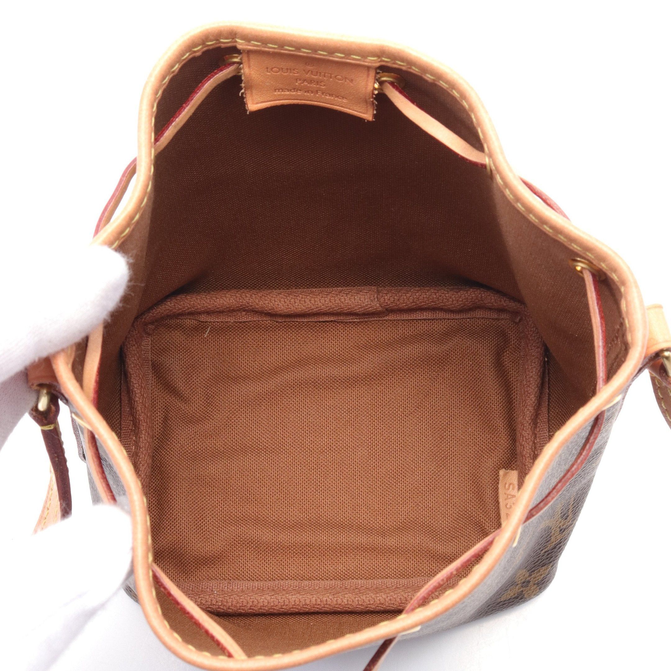 Louis Vuitton Louis Vuitton Nano Noe Monogram Shoulder Bag Leather Brown Size ONE SIZE - 3 Thumbnail