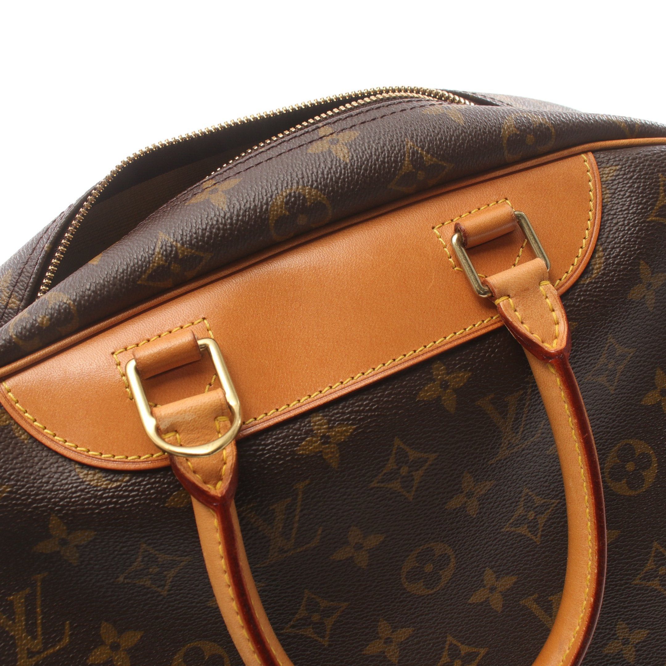 Louis Vuitton Louis Vuitton Deauville Bowling Vanity Monogram Handbag Leather Brown Size ONE SIZE - 10 Thumbnail
