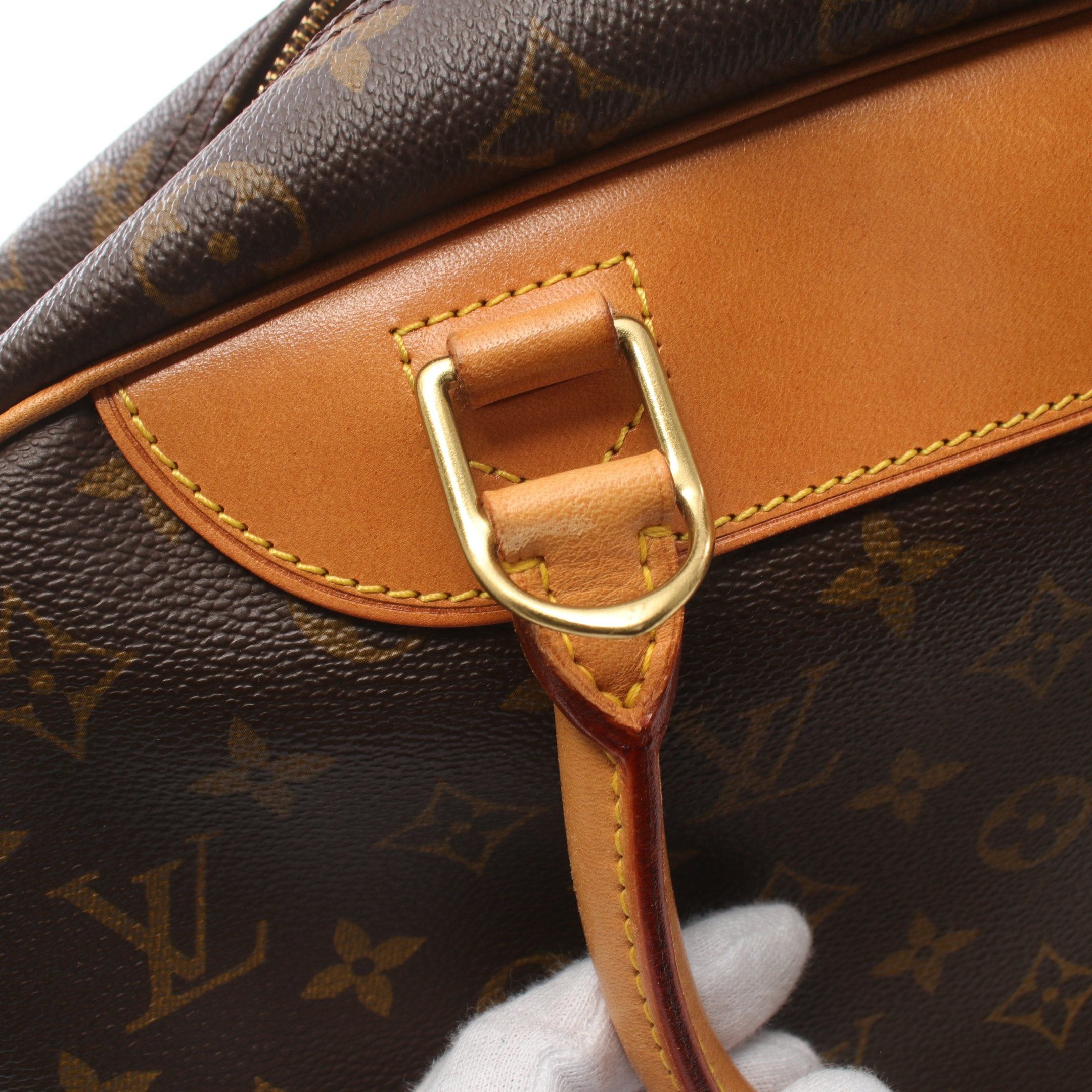 Louis Vuitton Louis Vuitton Deauville Bowling Vanity Monogram Handbag Leather Brown Size ONE SIZE - 11 Thumbnail