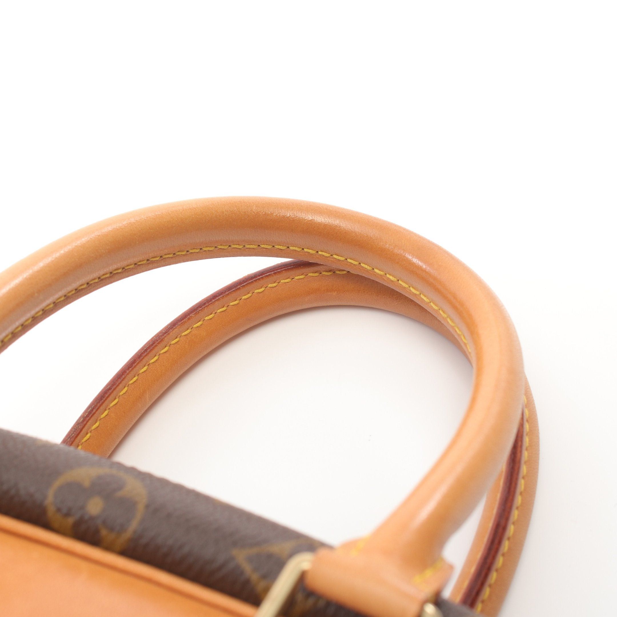 Louis Vuitton Louis Vuitton Deauville Bowling Vanity Monogram Handbag Leather Brown Size ONE SIZE - 6 Thumbnail