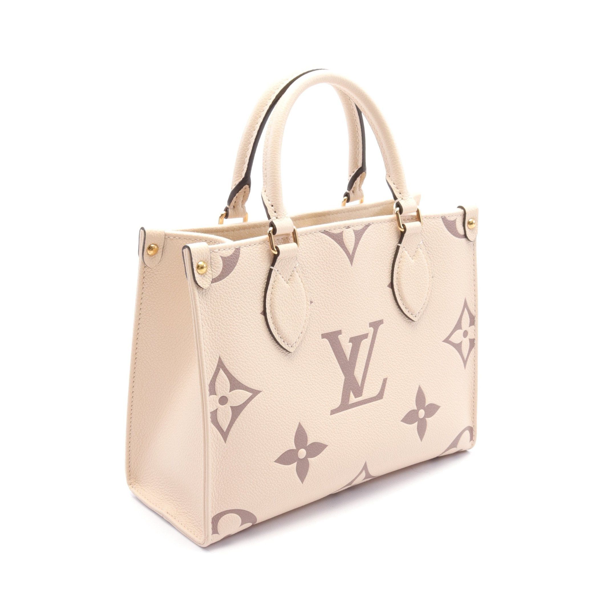 Louis Vuitton Louis Vuitton On-The-Go Pm Bicolor Monogram Empreinte Claim Bois De Rose Handbag Leather Beige Gray Brown Size ONE SIZE - 2 Thumbnail