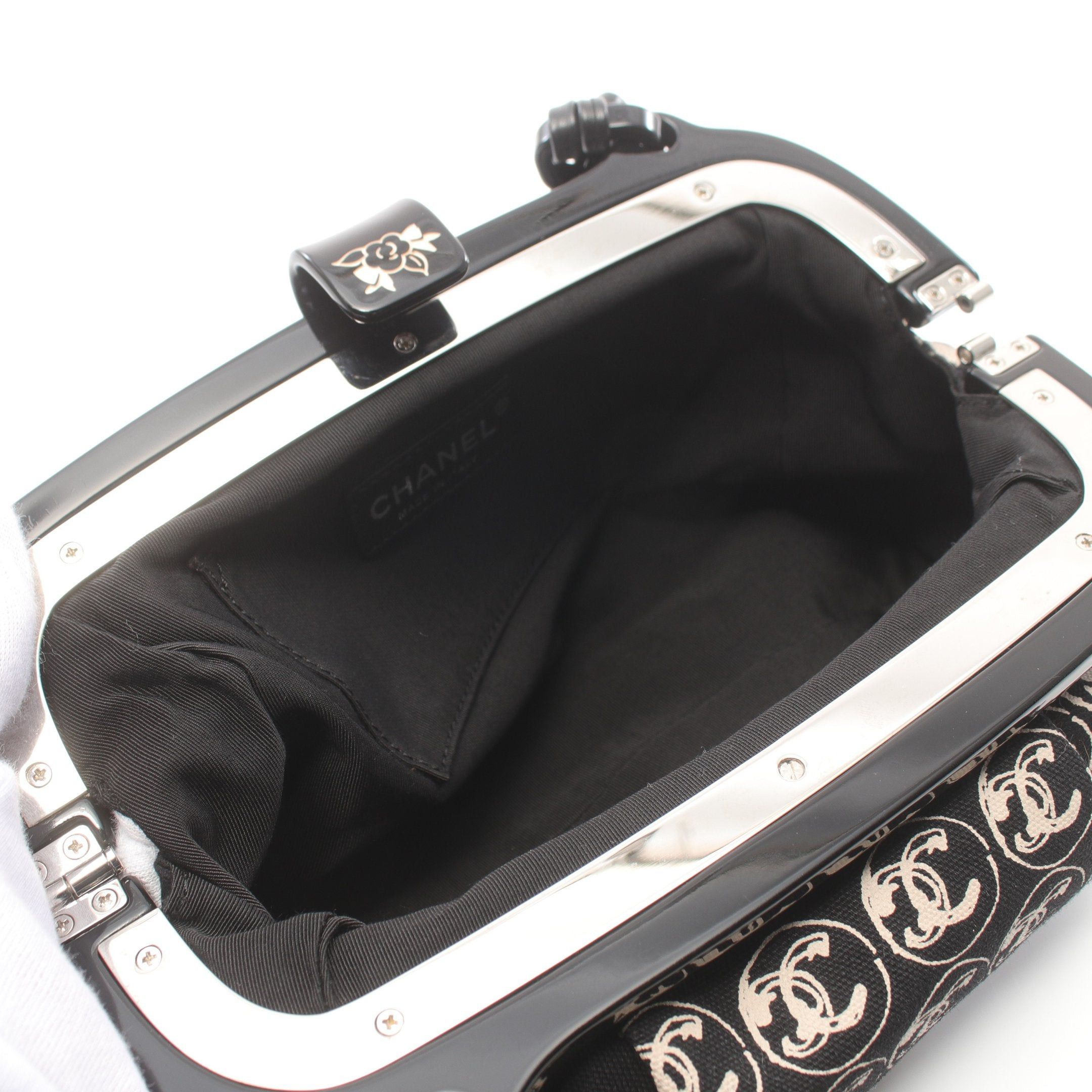 Chanel Chanel Cruise Line Chain Shoulder Bag Canvas Black Plastic Size ONE SIZE - 3 Thumbnail