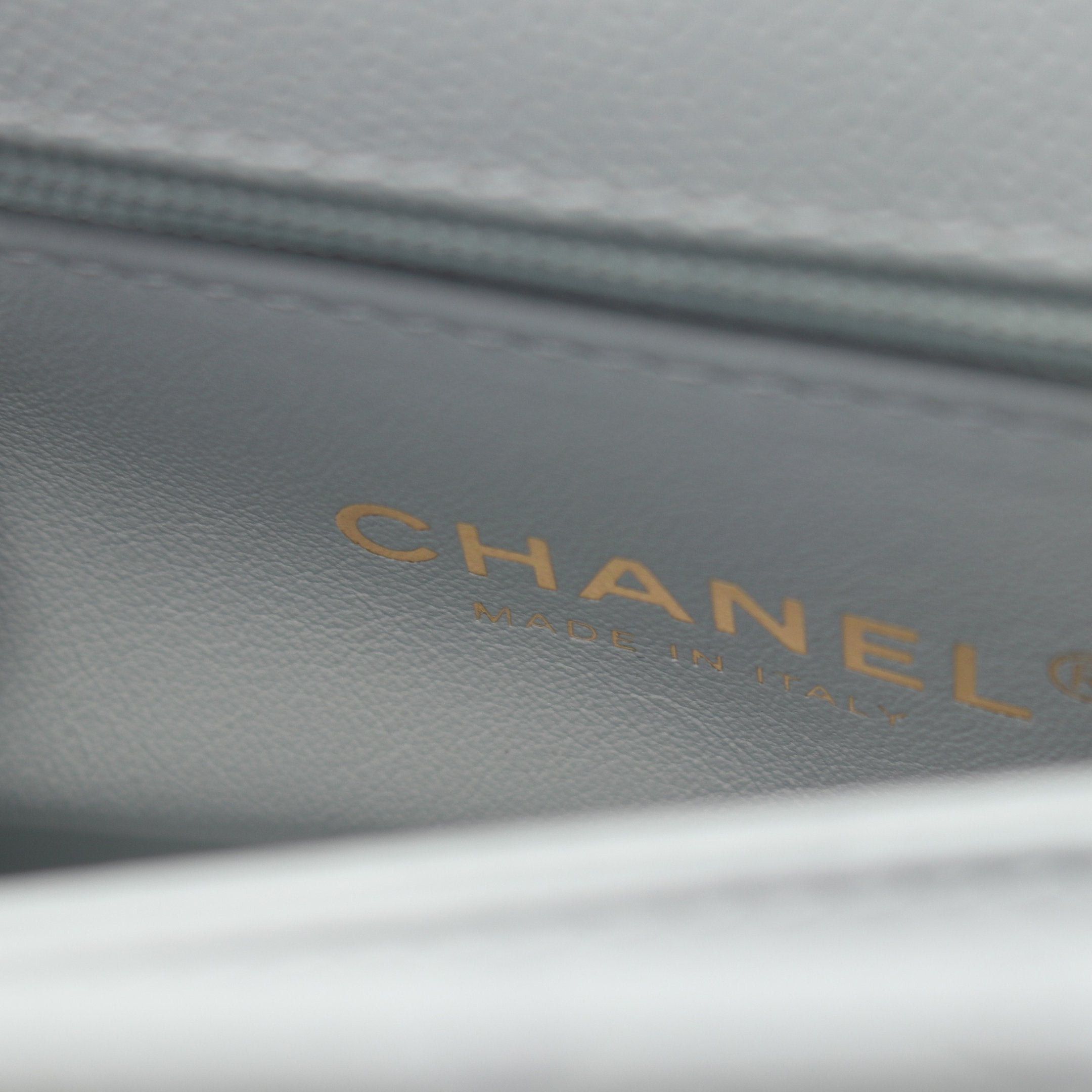 Chanel Chanel Coco Handle Xxs Top Handbag Caviar Skin Light Blue Gold Hardware Size ONE SIZE - 4 Thumbnail