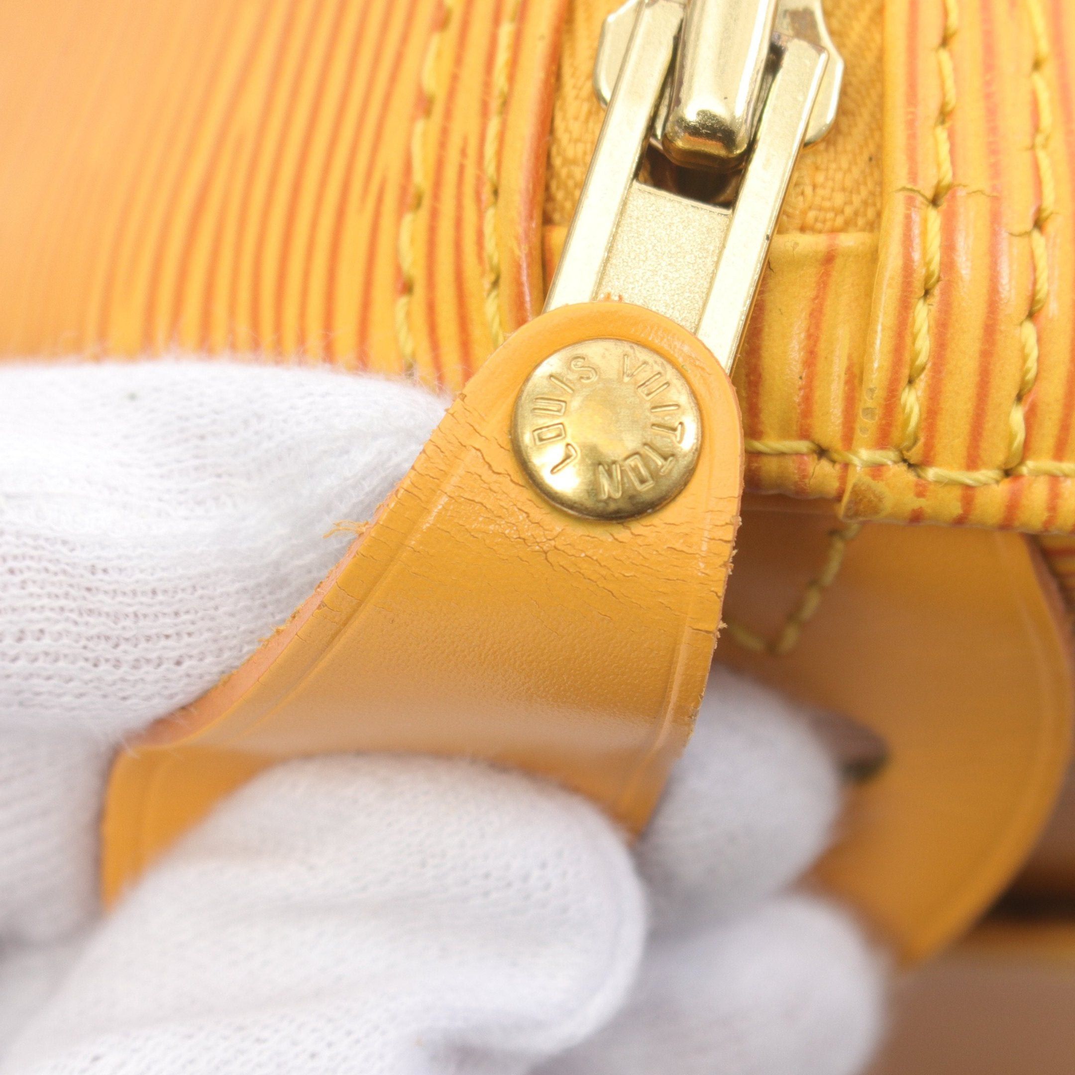 Louis Vuitton Louis Vuitton Speedy 25 Epi Tassi Yellow Handbag Leather Size ONE SIZE - 6 Thumbnail