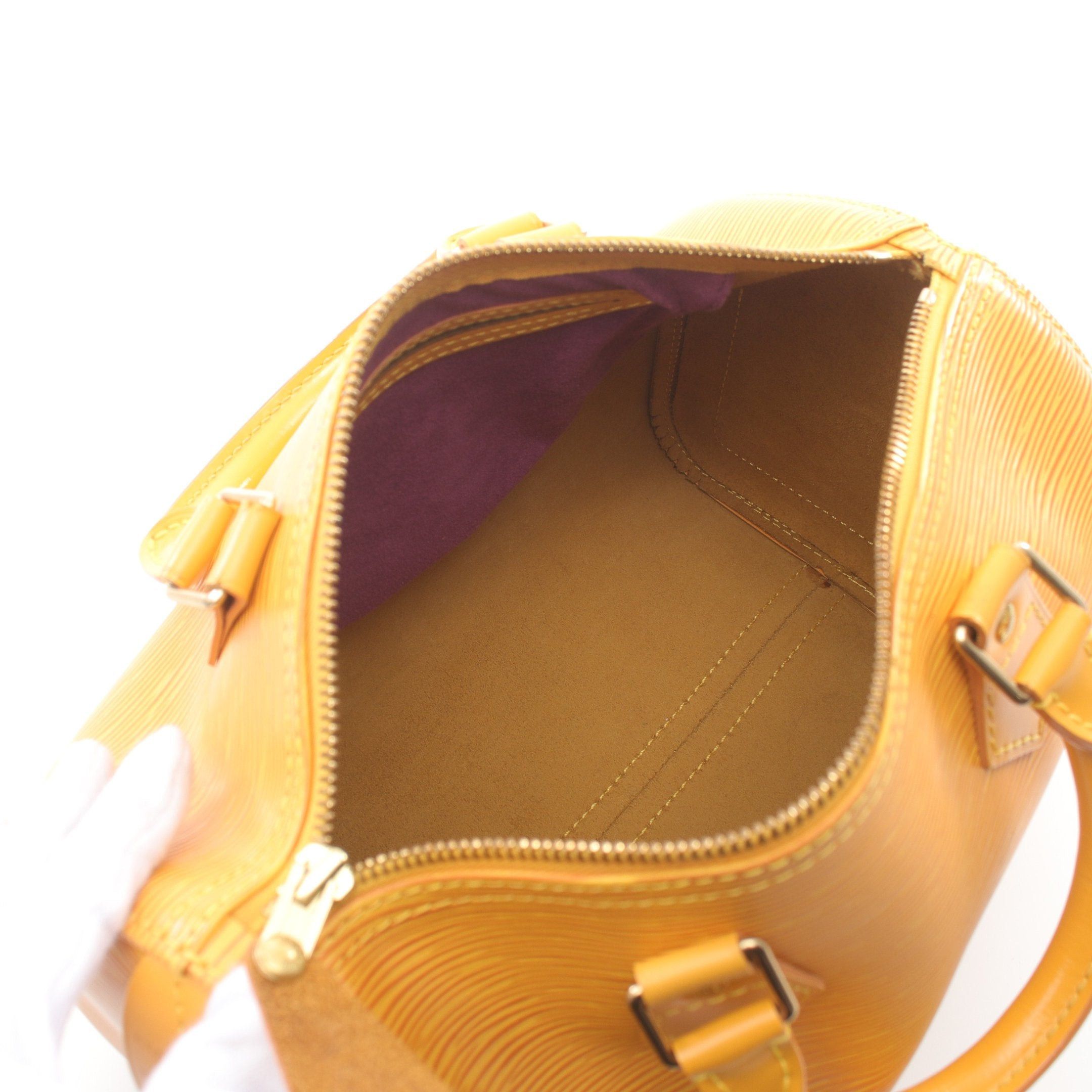 Louis Vuitton Louis Vuitton Speedy 25 Epi Tassi Yellow Handbag Leather Size ONE SIZE - 3 Thumbnail