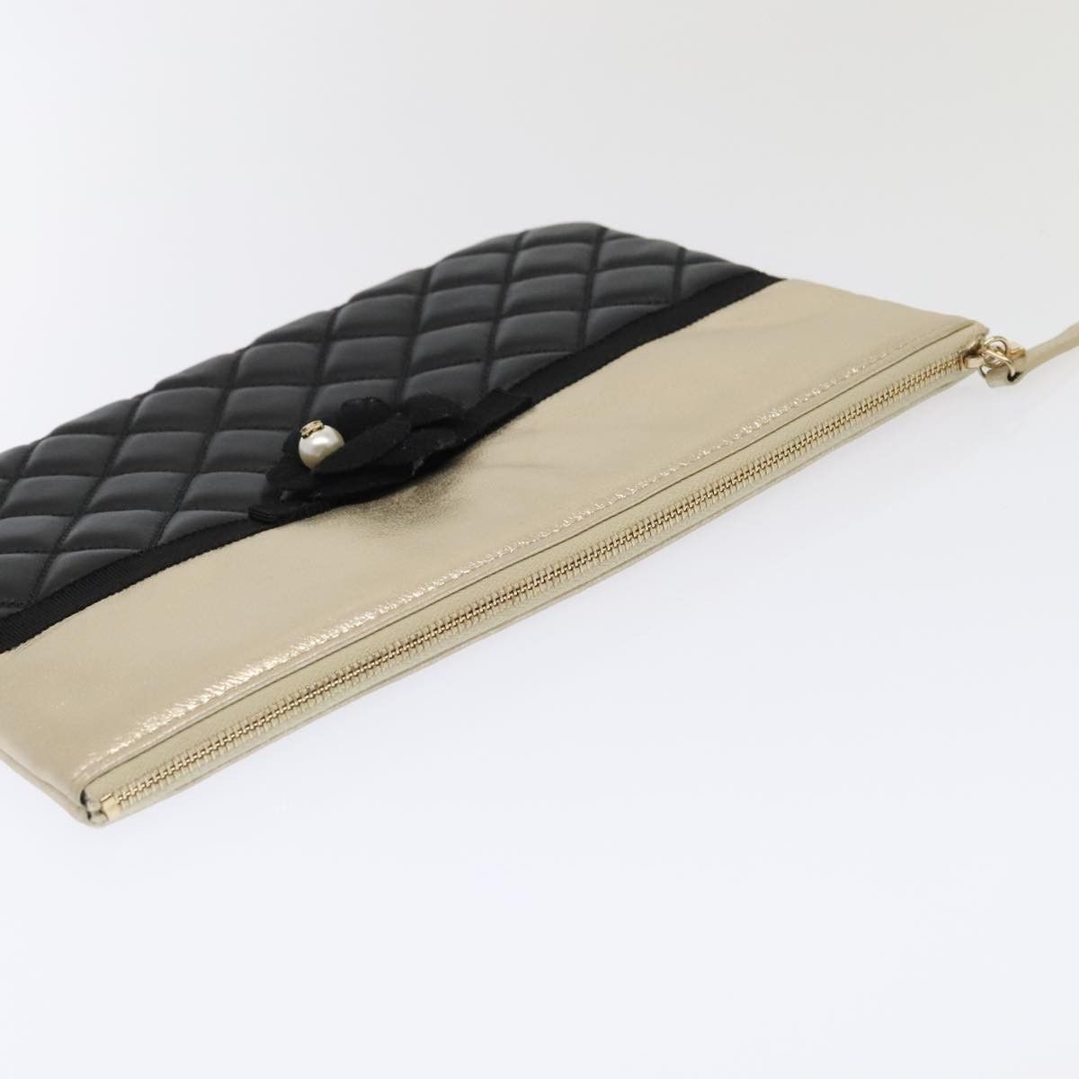 Chanel Coco Mark Black Leather Clutch Bag (Pre-Owned) Size ONE SIZE - 15 Thumbnail