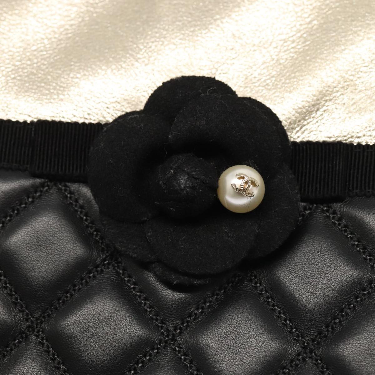 Chanel Coco Mark Black Leather Clutch Bag (Pre-Owned) Size ONE SIZE - 17 Thumbnail