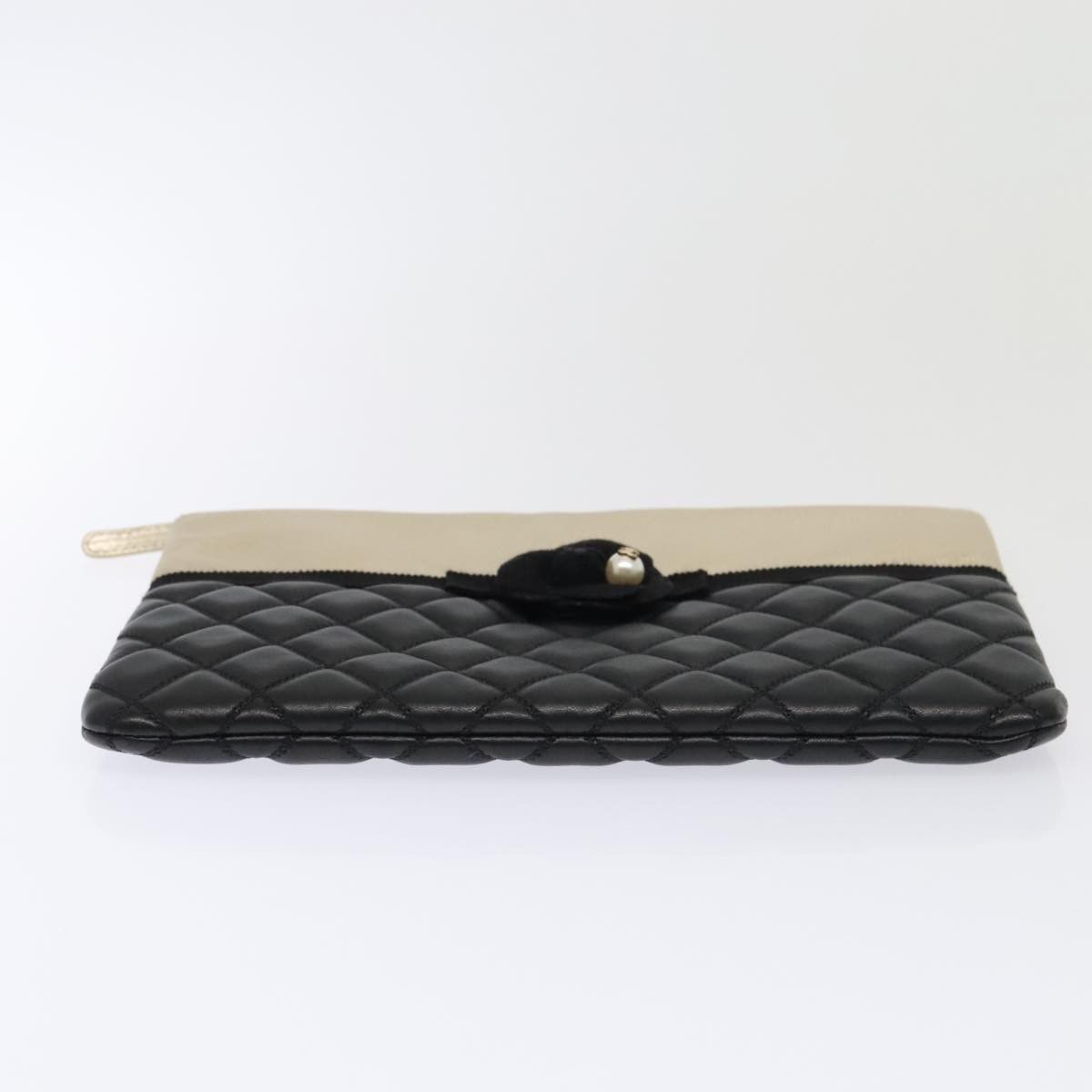 Chanel Coco Mark Black Leather Clutch Bag (Pre-Owned) Size ONE SIZE - 16 Thumbnail