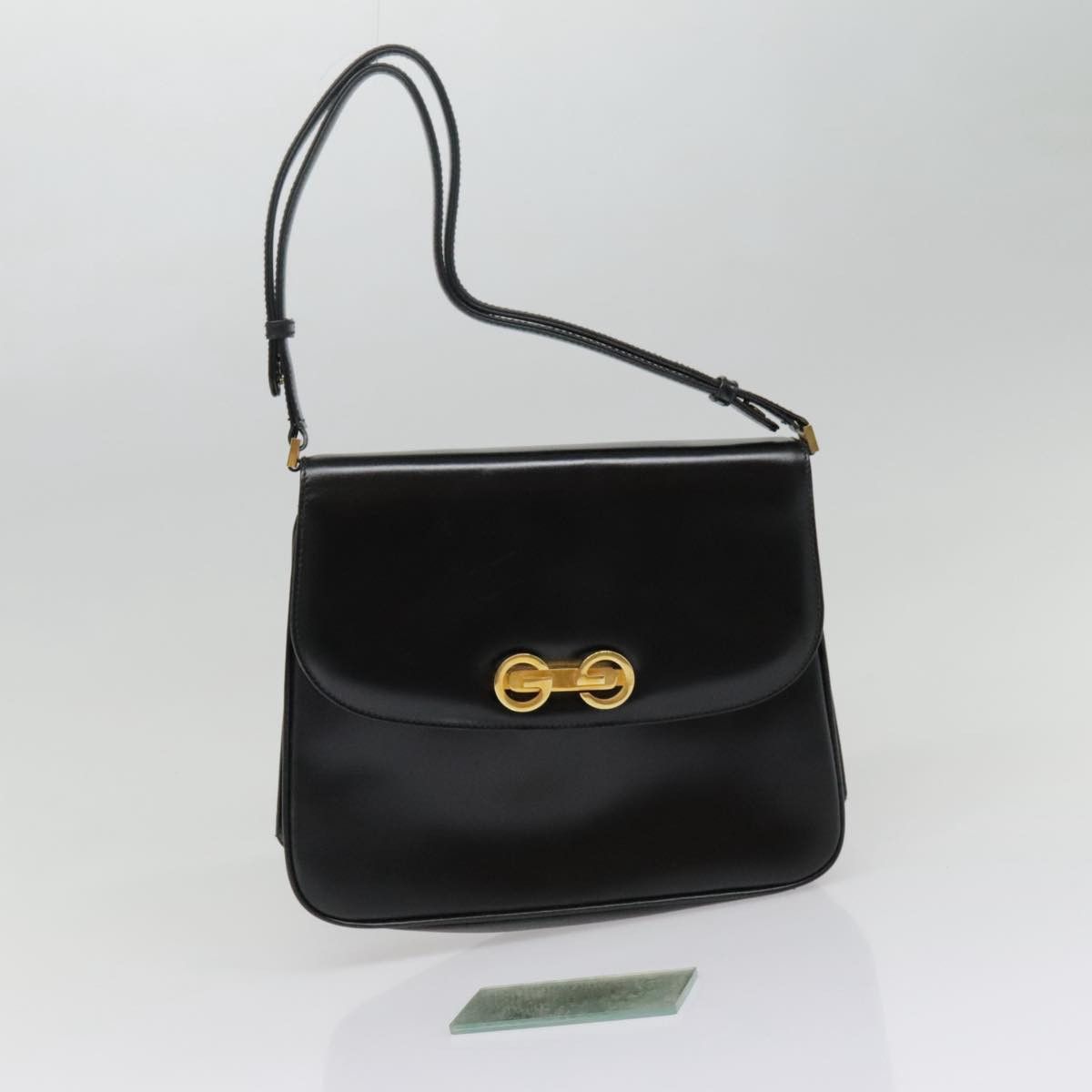 Gucci Black Leather Shoulder Bag (Pre-Owned) Size ONE SIZE - 13 Thumbnail