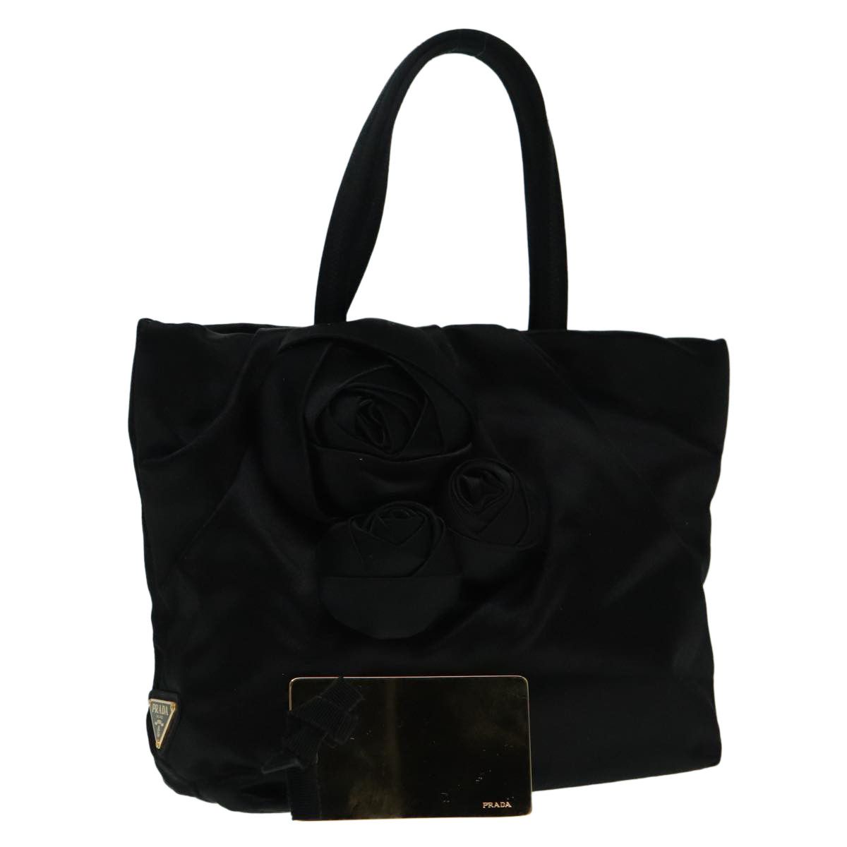 Prada Black Cloth Handbag (Pre-Owned) Size ONE SIZE - 11 Thumbnail