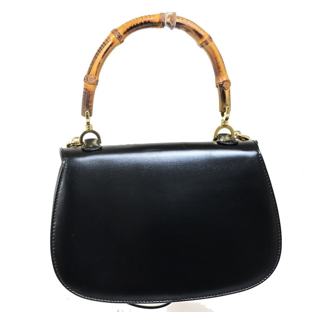 Gucci Bamboo Black Leather Handbag (Pre-Owned) Size ONE SIZE - 2 Thumbnail