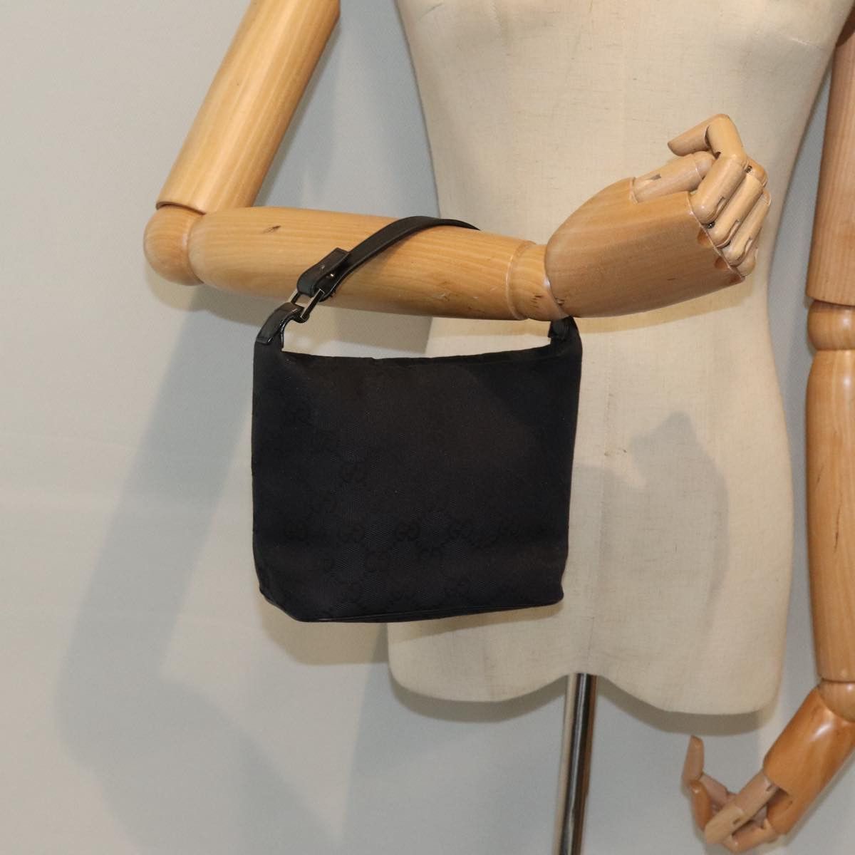 Gucci Gg Canvas Black Canvas Handbag (Pre-Owned) Size ONE SIZE - 14 Thumbnail