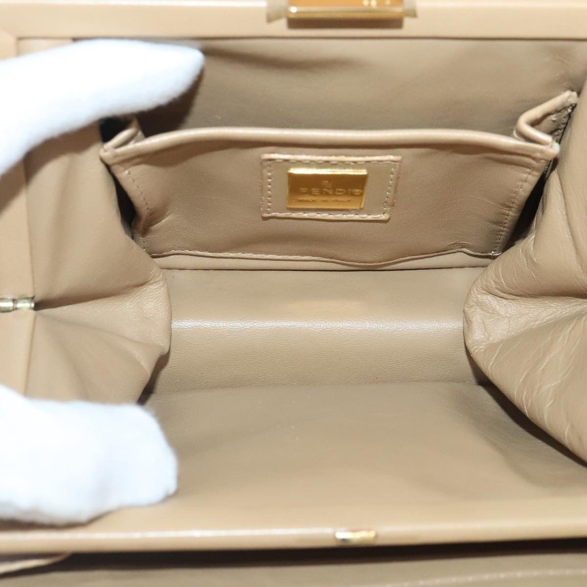 Fendi Beige Canvas Handbag (Pre-Owned) Size ONE SIZE - 12 Thumbnail
