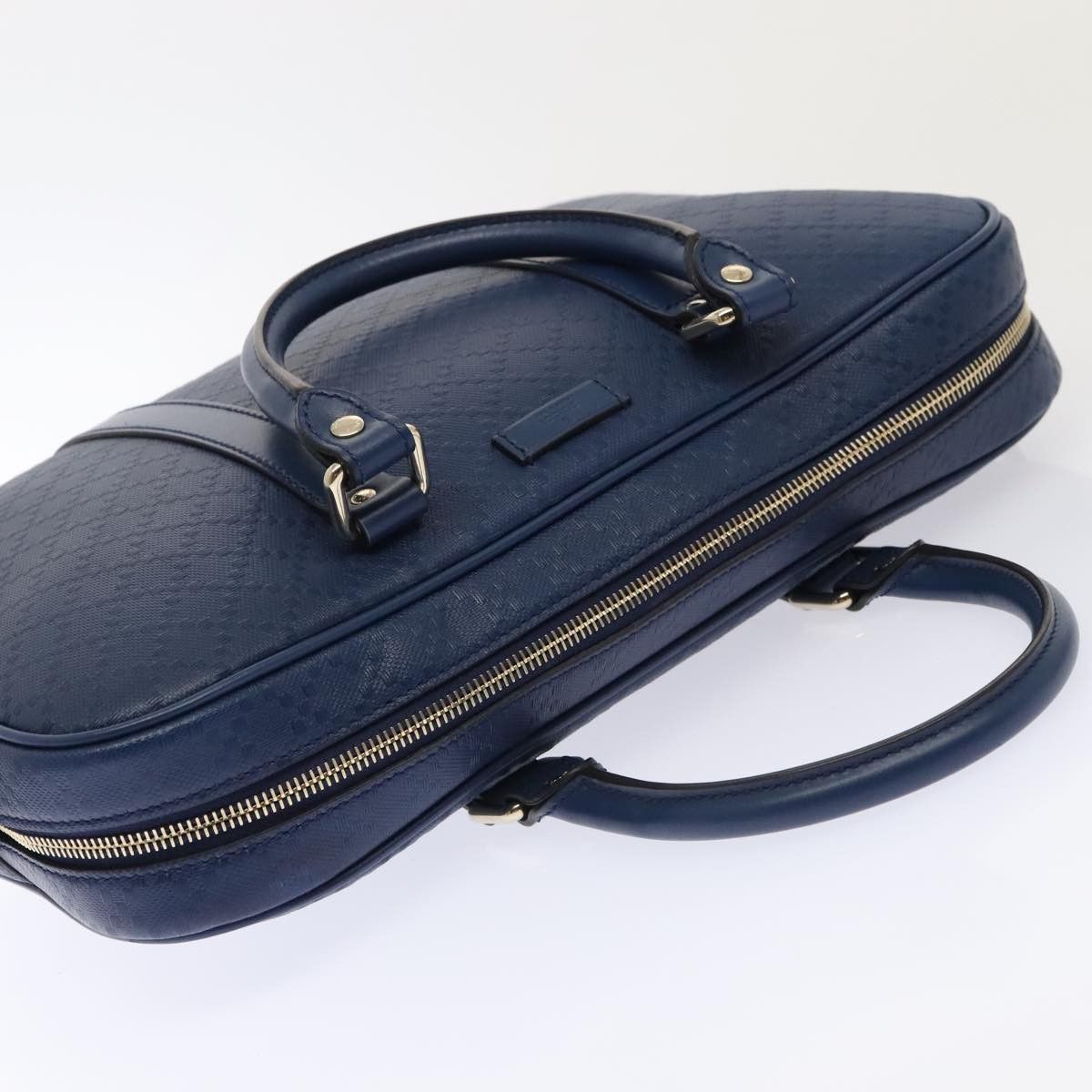 Gucci Diamante Navy Leather Briefcase Bag (Pre-Owned) Size ONE SIZE - 14 Thumbnail