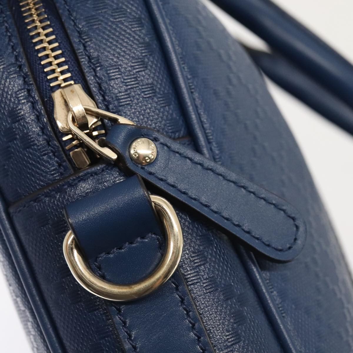 Gucci Diamante Navy Leather Briefcase Bag (Pre-Owned) Size ONE SIZE - 6 Thumbnail