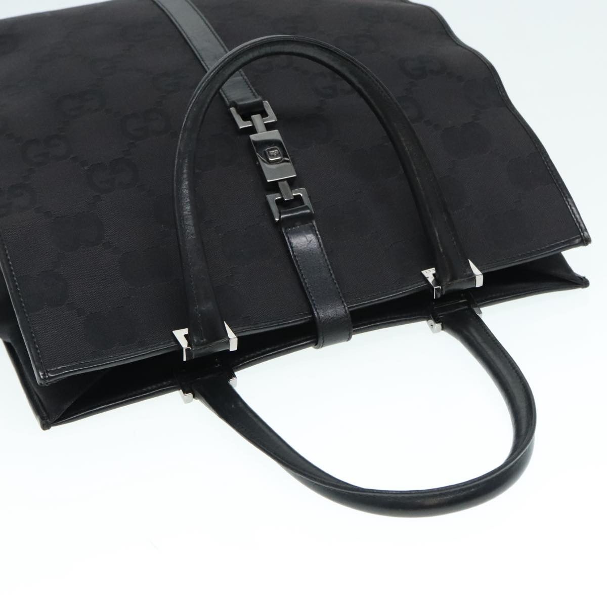 Gucci Jackie Black Canvas Handbag (Pre-Owned) Size ONE SIZE - 14 Thumbnail