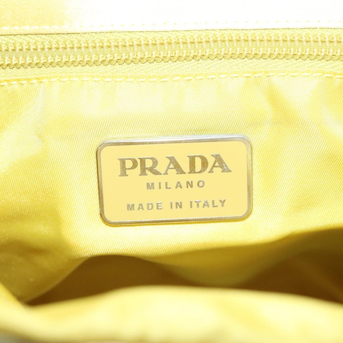 Prada Yellow Silk Tote Bag (Pre-Owned) Size ONE SIZE - 13 Thumbnail