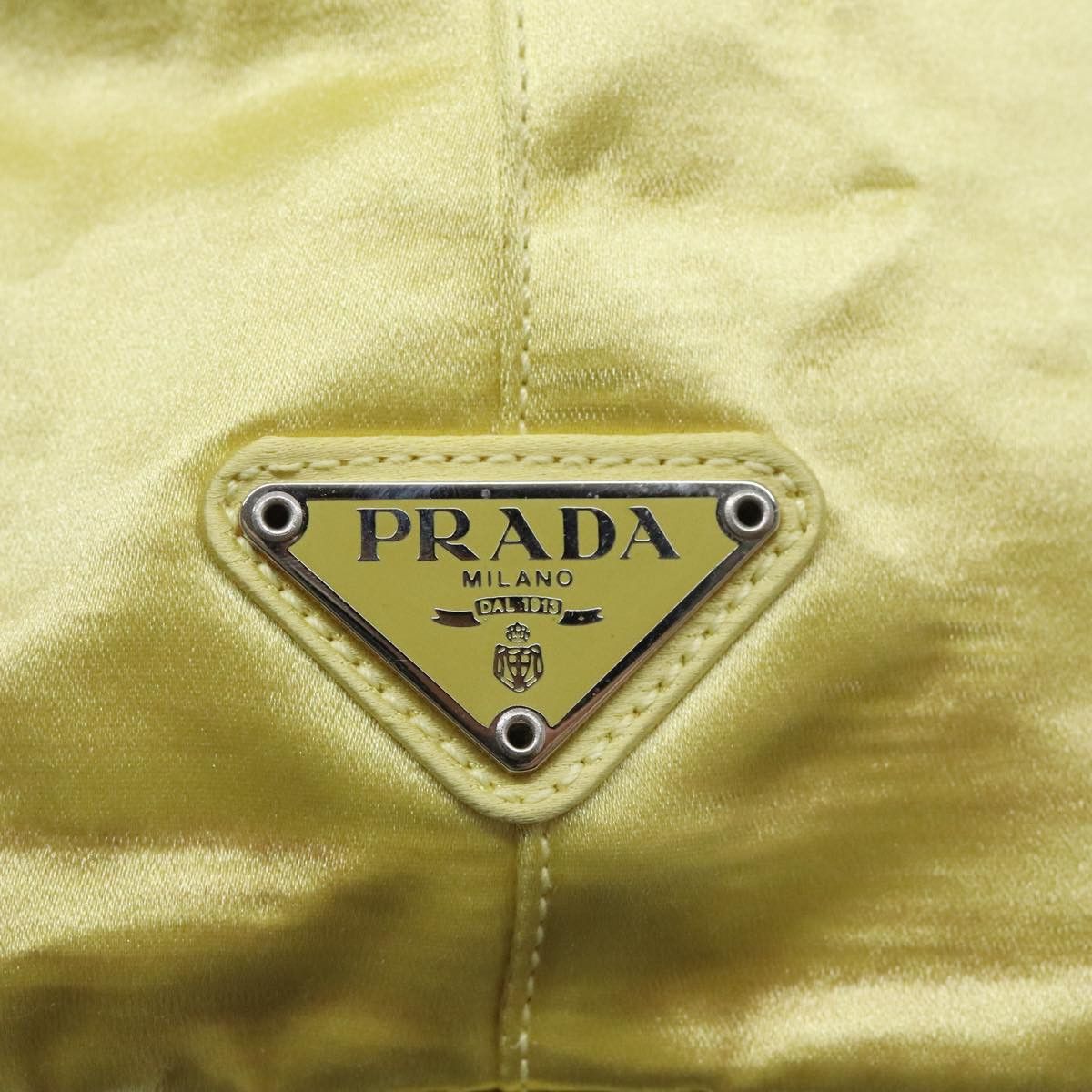 Prada Yellow Silk Tote Bag (Pre-Owned) Size ONE SIZE - 18 Thumbnail
