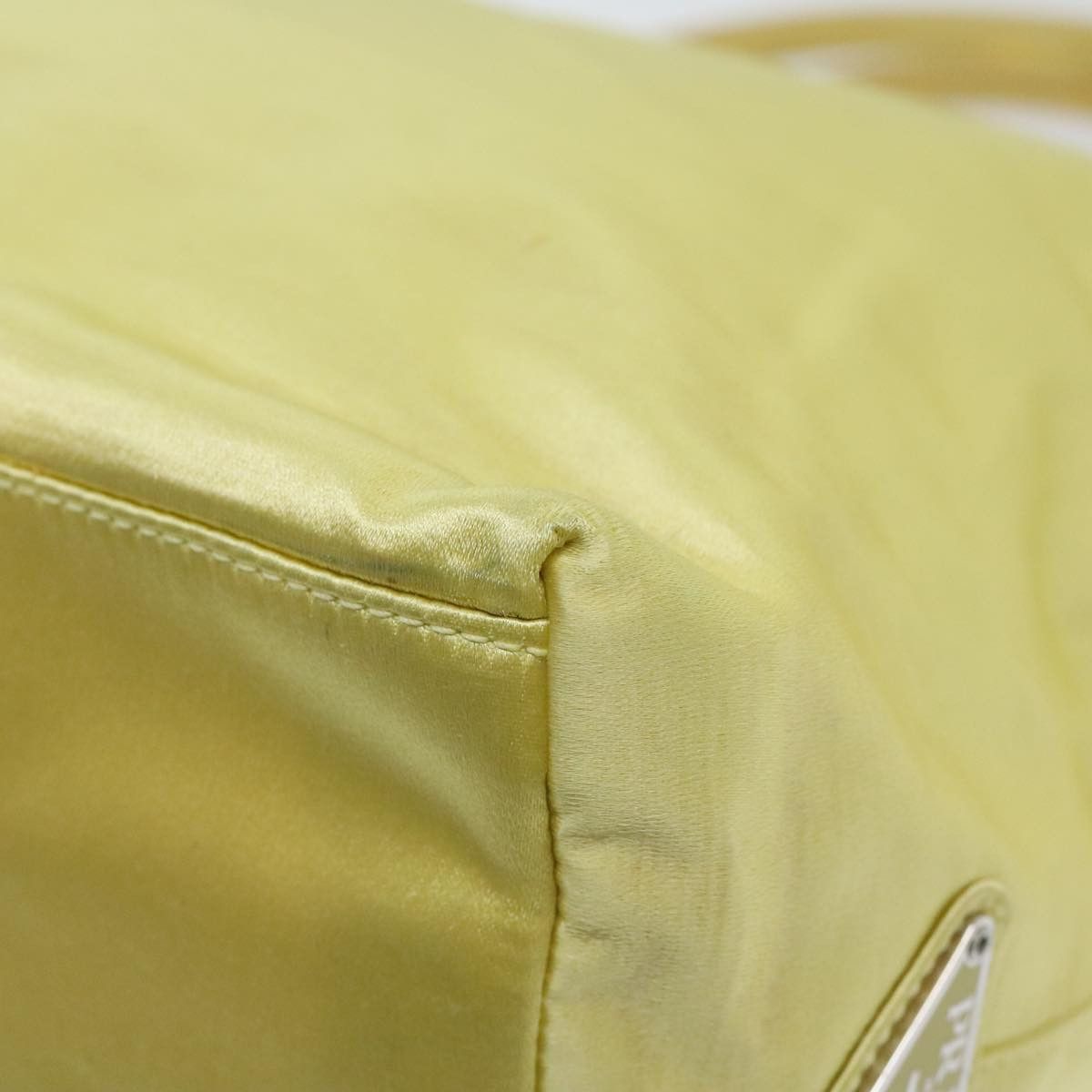 Prada Yellow Silk Tote Bag (Pre-Owned) Size ONE SIZE - 9 Thumbnail