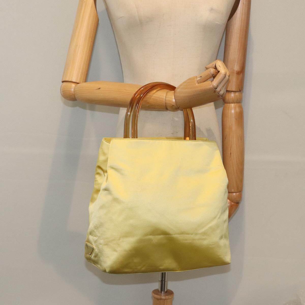 Prada Yellow Silk Tote Bag (Pre-Owned) Size ONE SIZE - 14 Thumbnail
