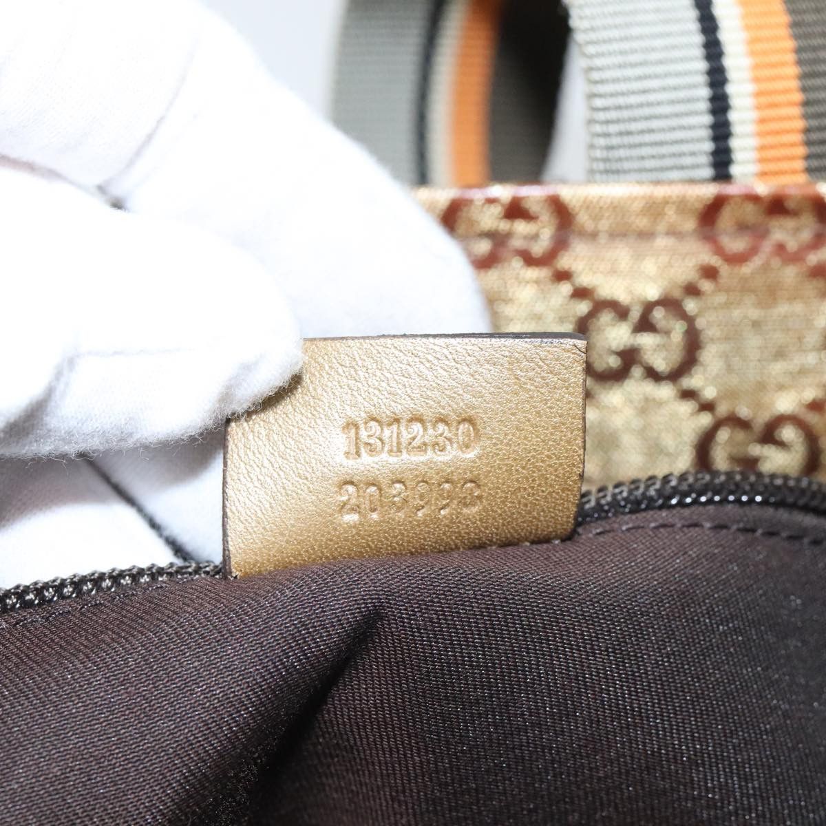 Gucci Sherry Beige Canvas Handbag (Pre-Owned) Size ONE SIZE - 13 Thumbnail