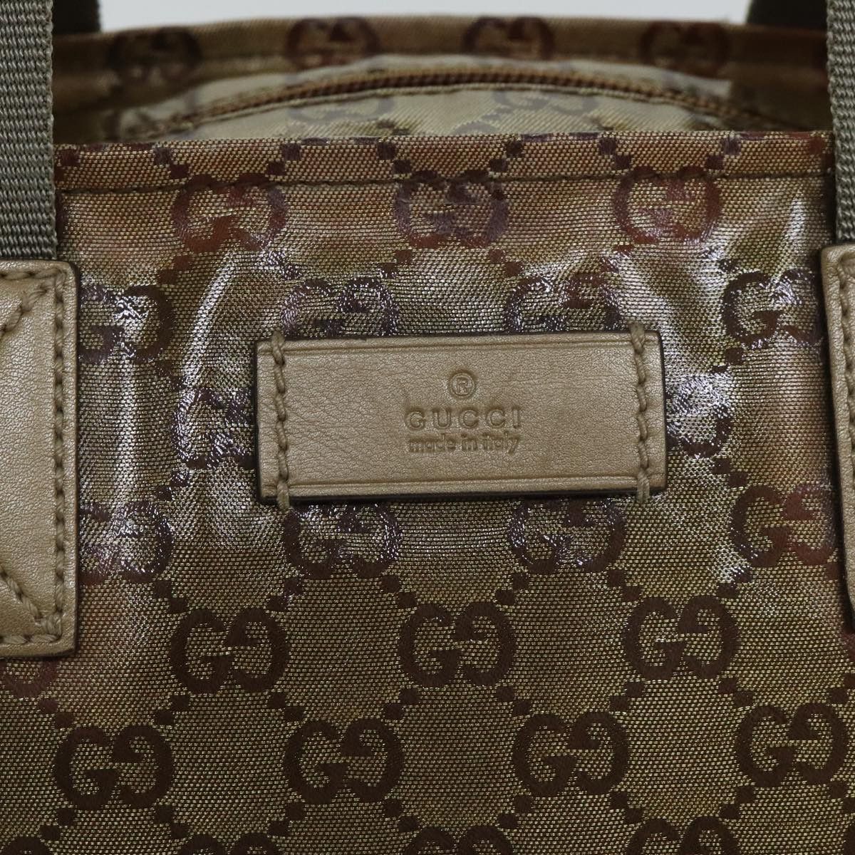 Gucci Sherry Beige Canvas Handbag (Pre-Owned) Size ONE SIZE - 19 Thumbnail
