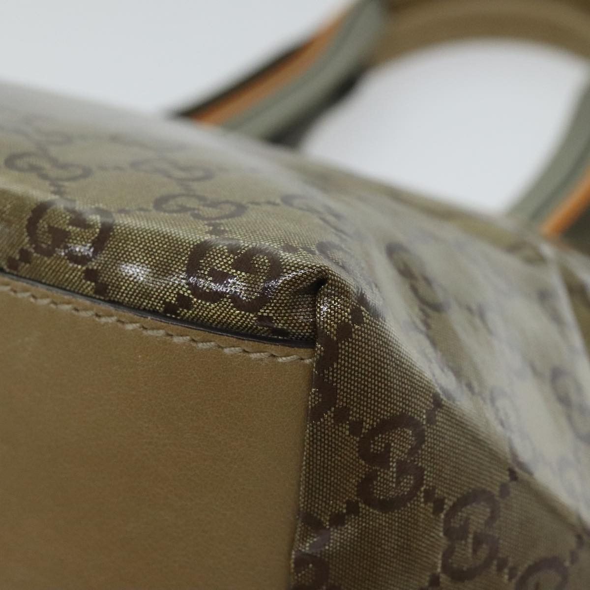 Gucci Sherry Beige Canvas Handbag (Pre-Owned) Size ONE SIZE - 9 Thumbnail