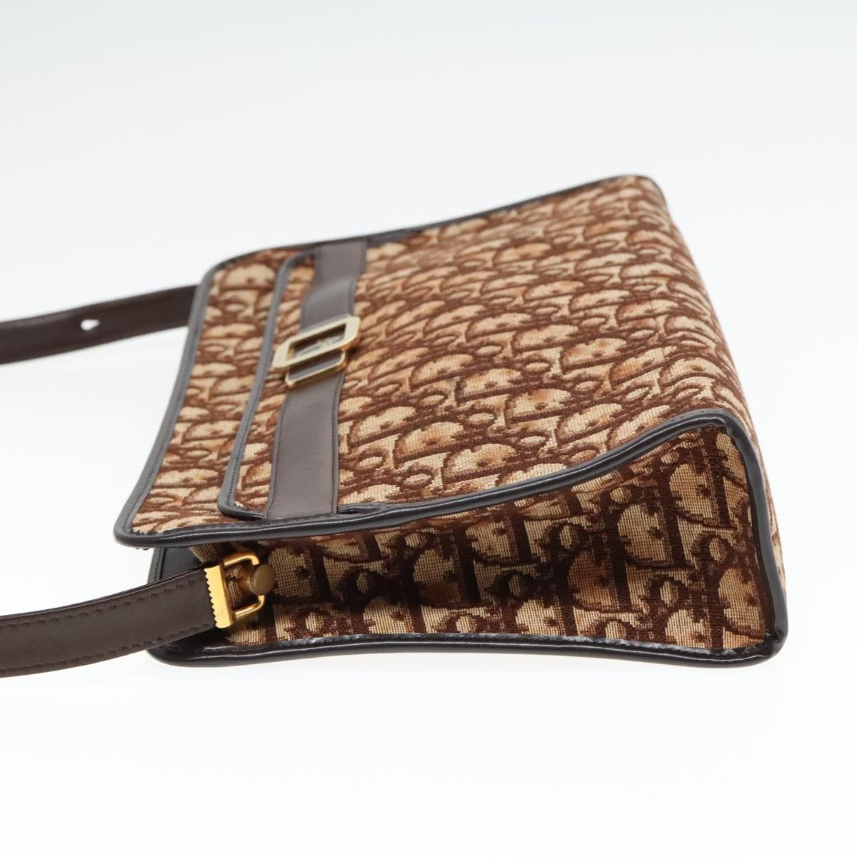 Dior Trotter Brown Canvas Shoulder Bag (Pre-Owned) Size ONE SIZE - 3 Thumbnail