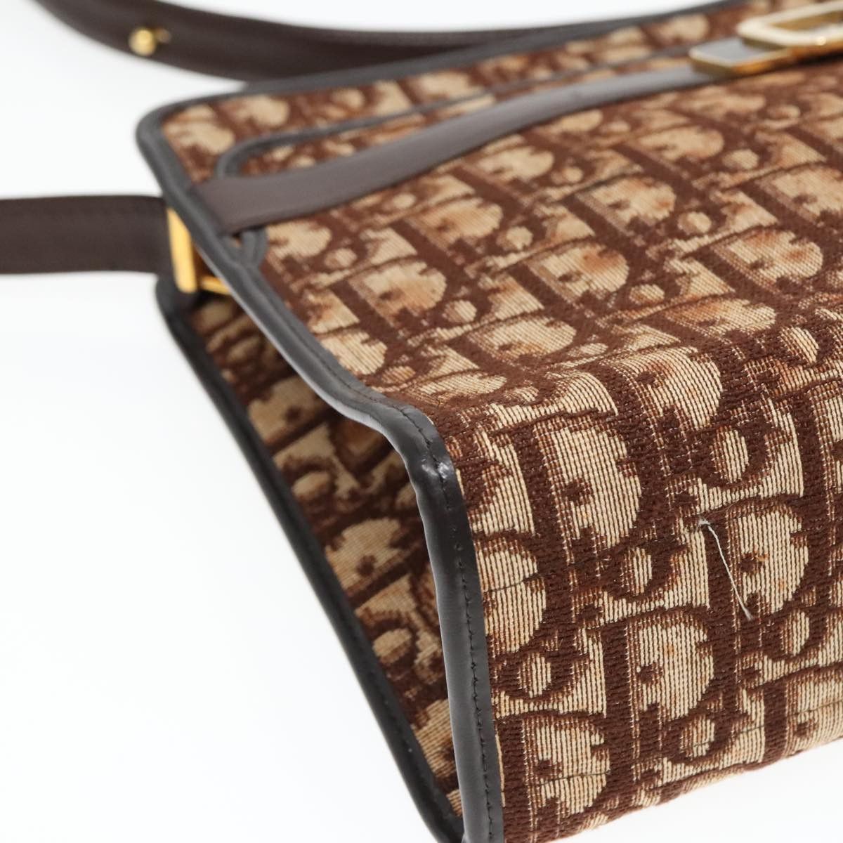 Dior Trotter Brown Canvas Shoulder Bag (Pre-Owned) Size ONE SIZE - 10 Thumbnail