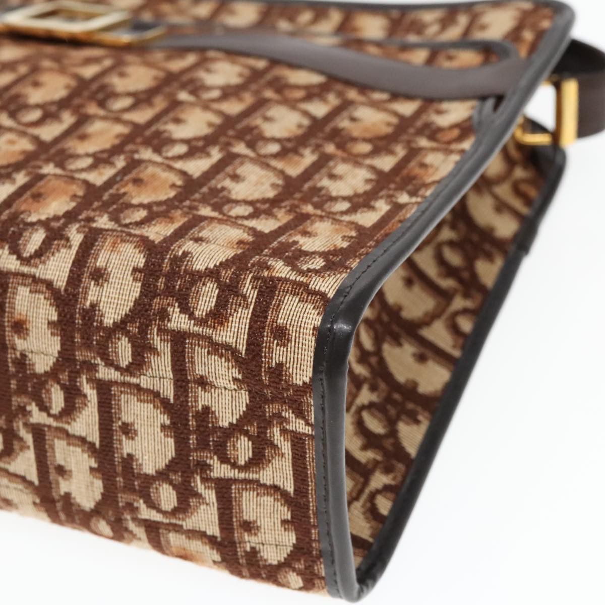 Dior Trotter Brown Canvas Shoulder Bag (Pre-Owned) Size ONE SIZE - 16 Thumbnail